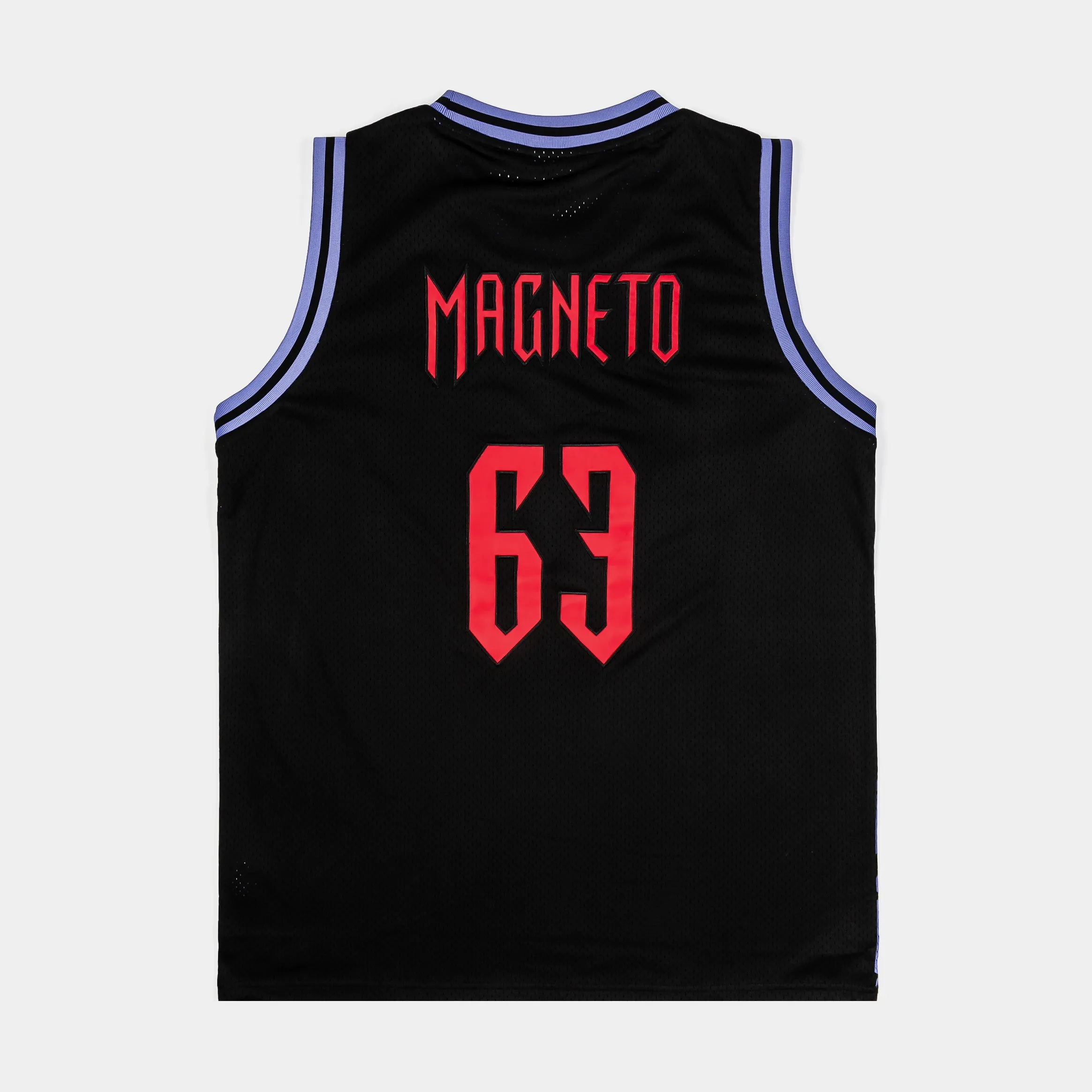 Garment Dyed Finish Ventilation Mesh Design Marvel By Shoe Palace Magento Basketball Mens Jersey (Black/Red)