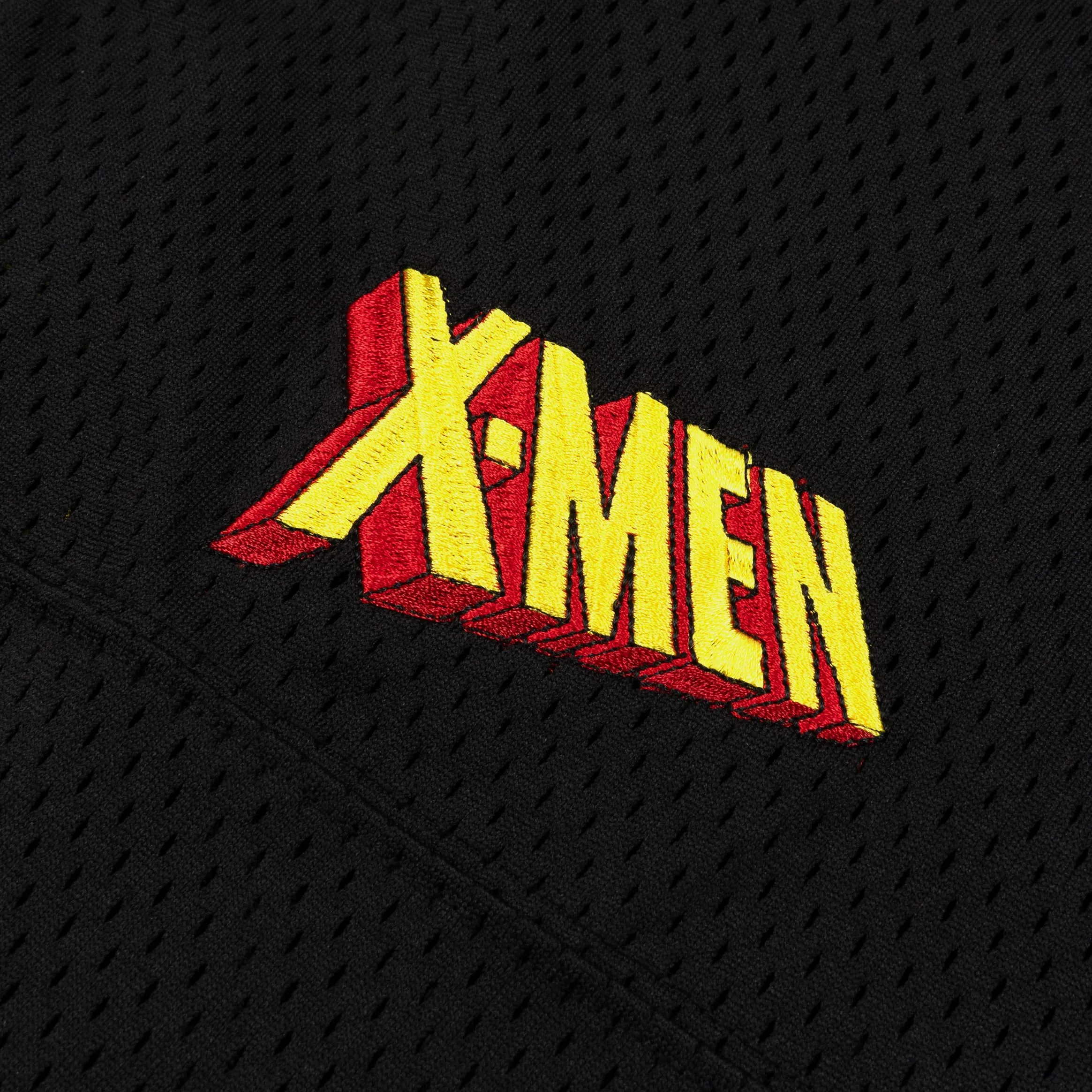 Contoured Silicone Grippers Sublimated Design Marvel By Shoe Palace X Men Mesh Mens Jersey (Black/Yellow)