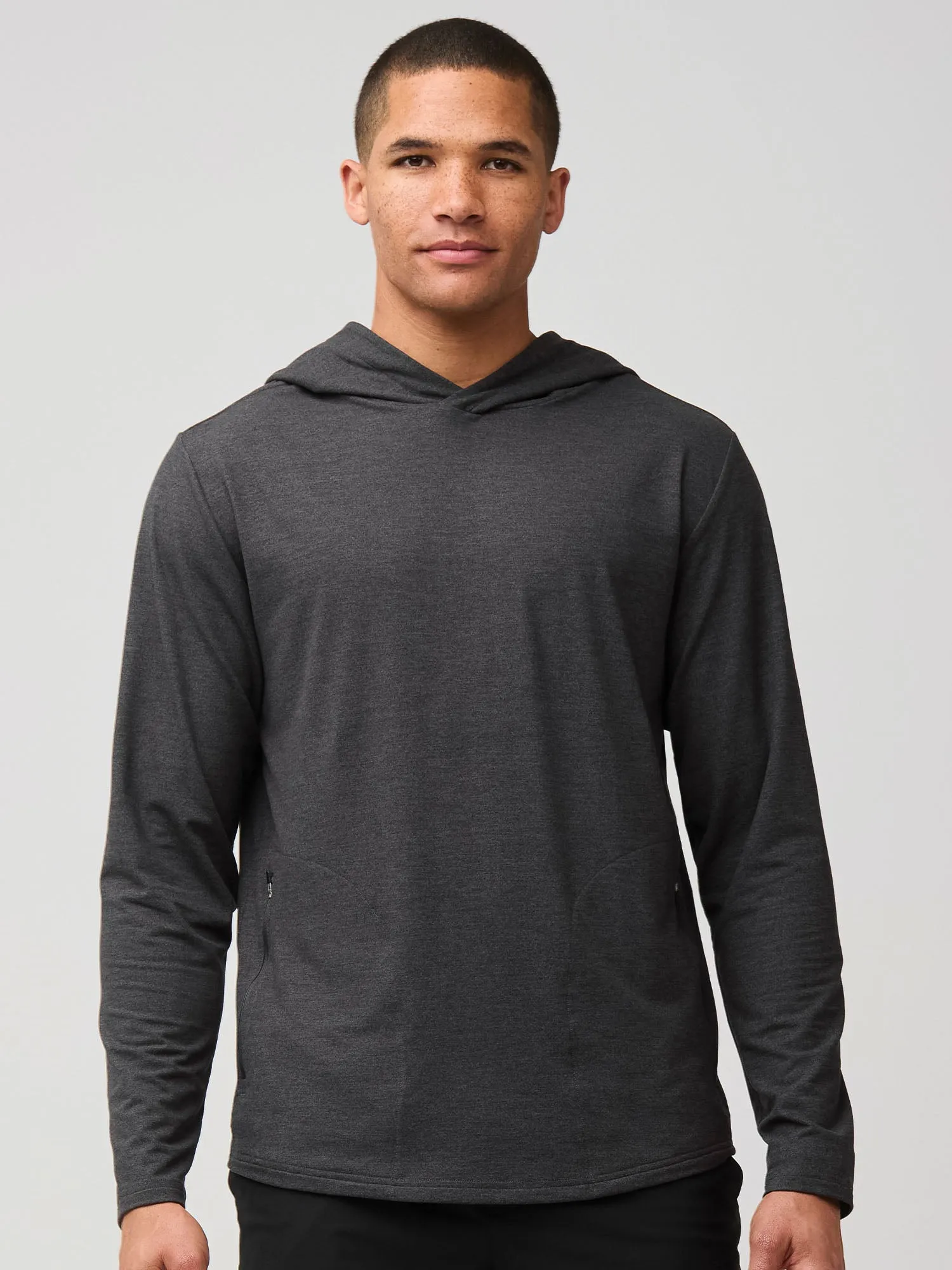 Charcoal Tech Pullover Hoodie High-Quality Fabric