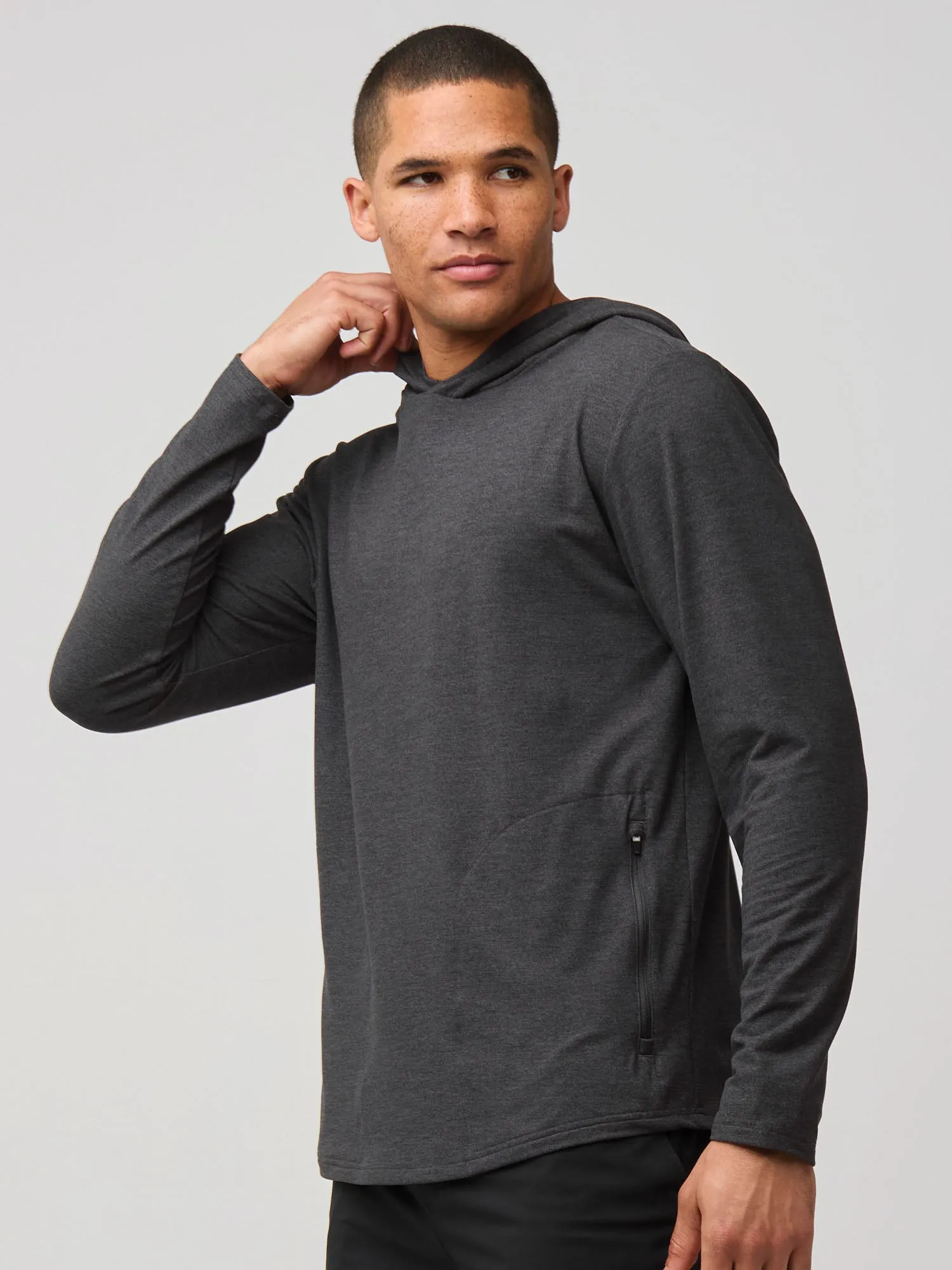 cycling suitable product semi formal appeal Charcoal Tech Pullover Hoodie