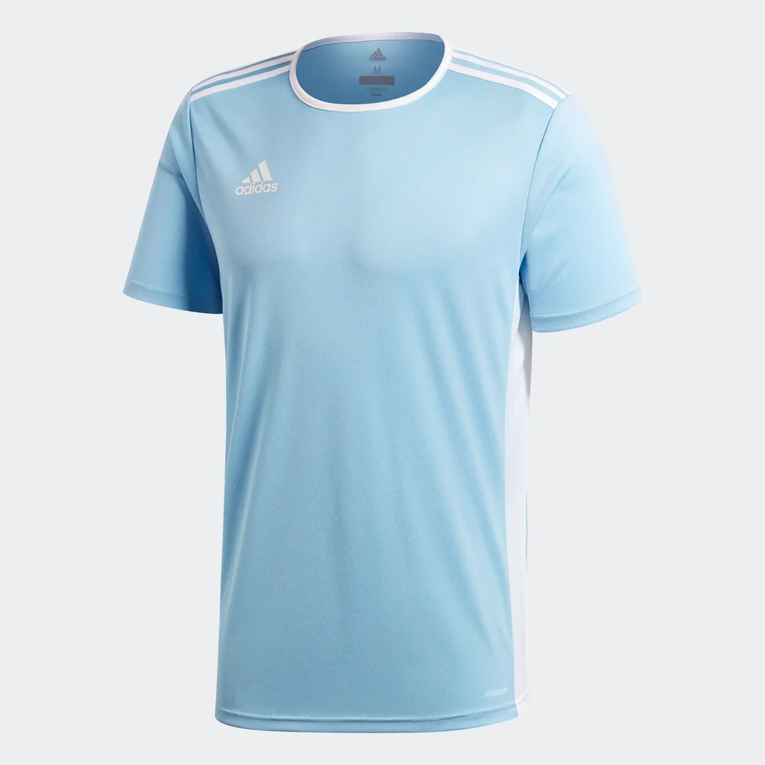 adidas ENTRADA 18 Soccer Jersey | Clear Blue | Men's Motion Line Oversized Fit
