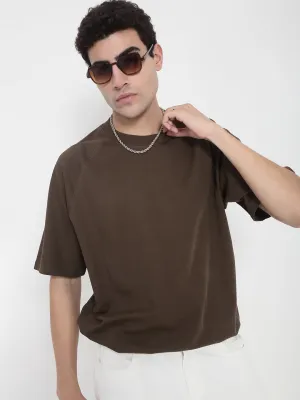 Street Ready Holiday Trend Men's Brown Oversized T-Shirt