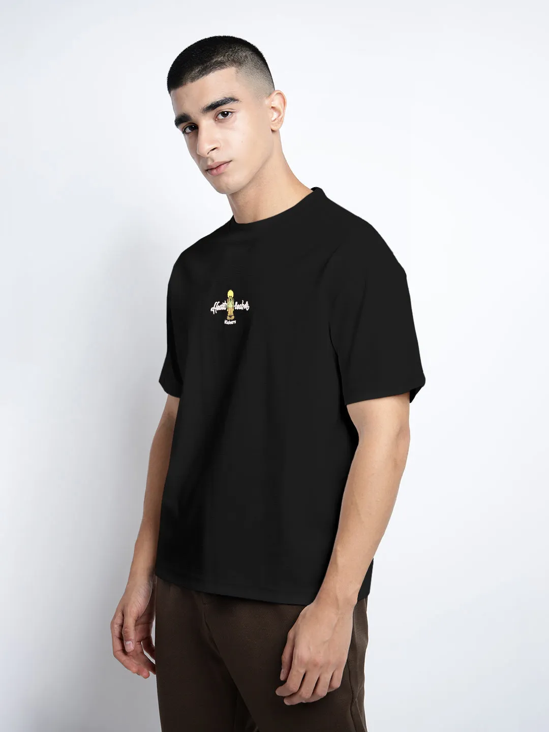 Comfortable Style Essential Style Wear Men's Graphic Print Black Short Sleeves Round Neck Relaxed Fit T-Shirt