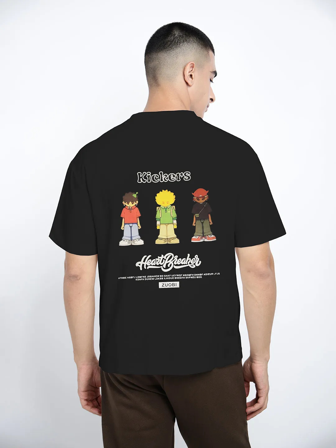 Holiday Trend Men's Graphic Print Black Short Sleeves Round Neck Relaxed Fit T-Shirt