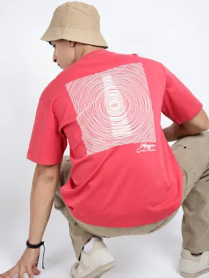 cyber monday Fresh Style Trend Men's Graphic Print Red Short Sleeves Round Neck Relaxed Fit T-Shirt