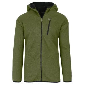 Men's Tech Sherpa Fleece-Lined Zip Hoodie With Chest Pocket BondedZipperGuards Compact Packable