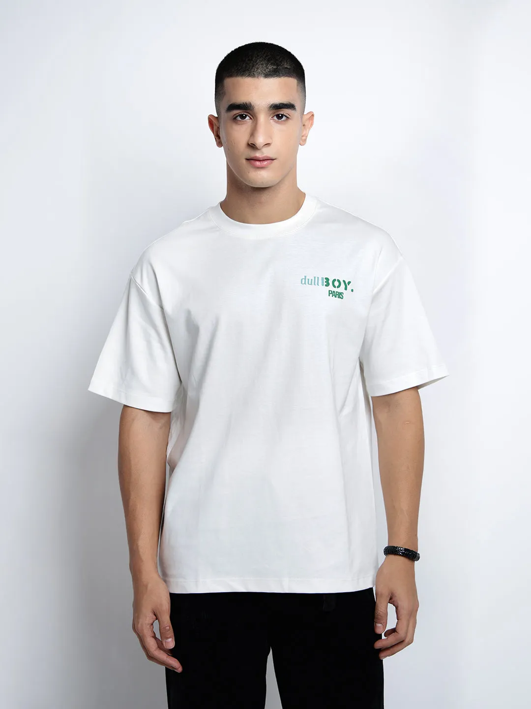 Men's Typography White Short Sleeves Round Neck Relaxed Fit T-Shirt Street Comfort Style Classic Crew Neck