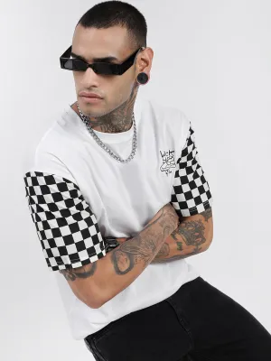 Men's White Round Neck Relaxed Fit T-Shirt polo neck Sustainable production