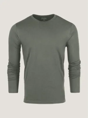 Daily Comfort Mercury Green Long Sleeve Crew Neck