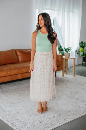 Double Layer Orson Midi Skirt - Cream Mix
