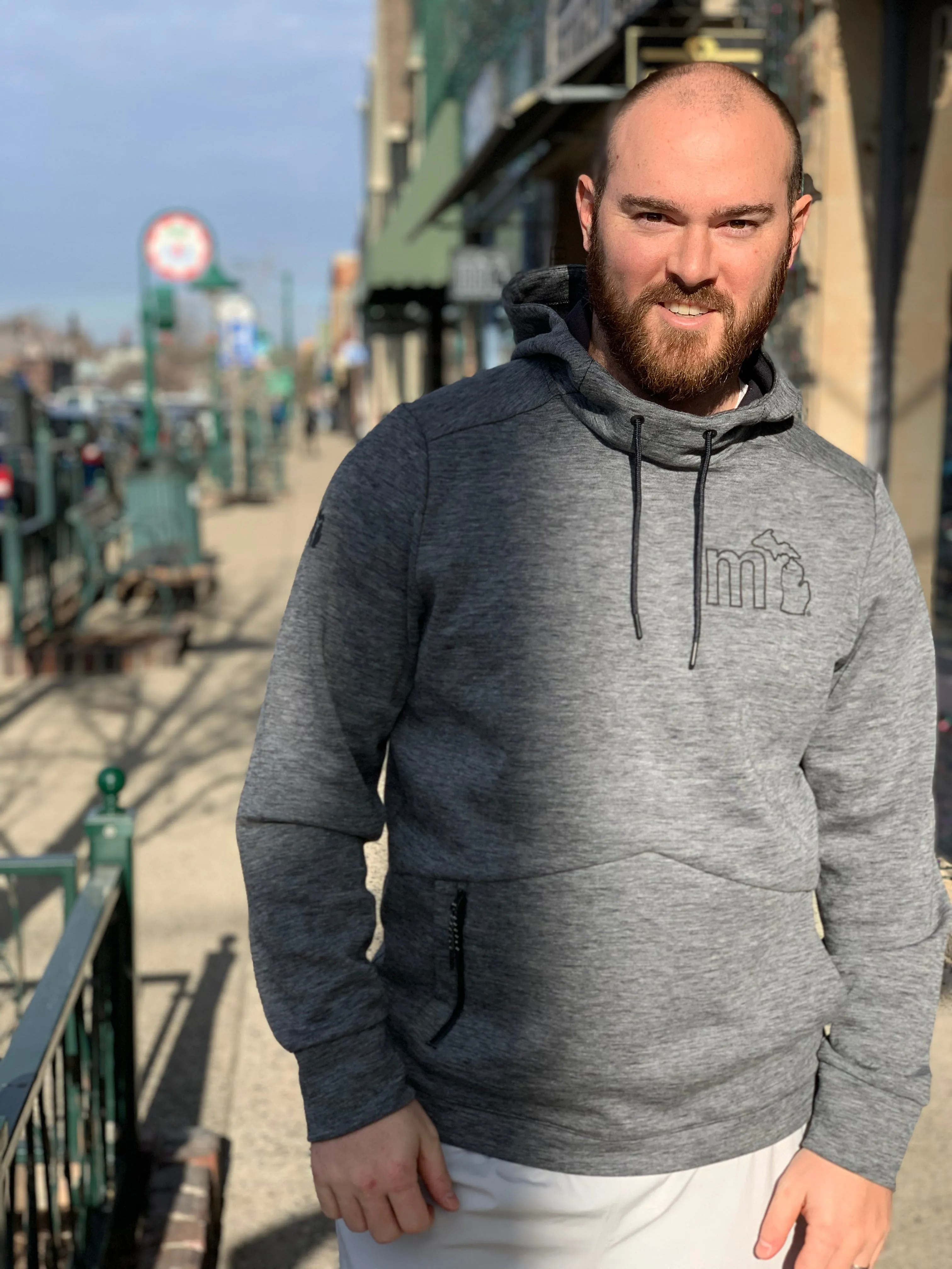 mi Men's Do-it-all Snug Hood Pullover Chill Layer right for outdoor activities