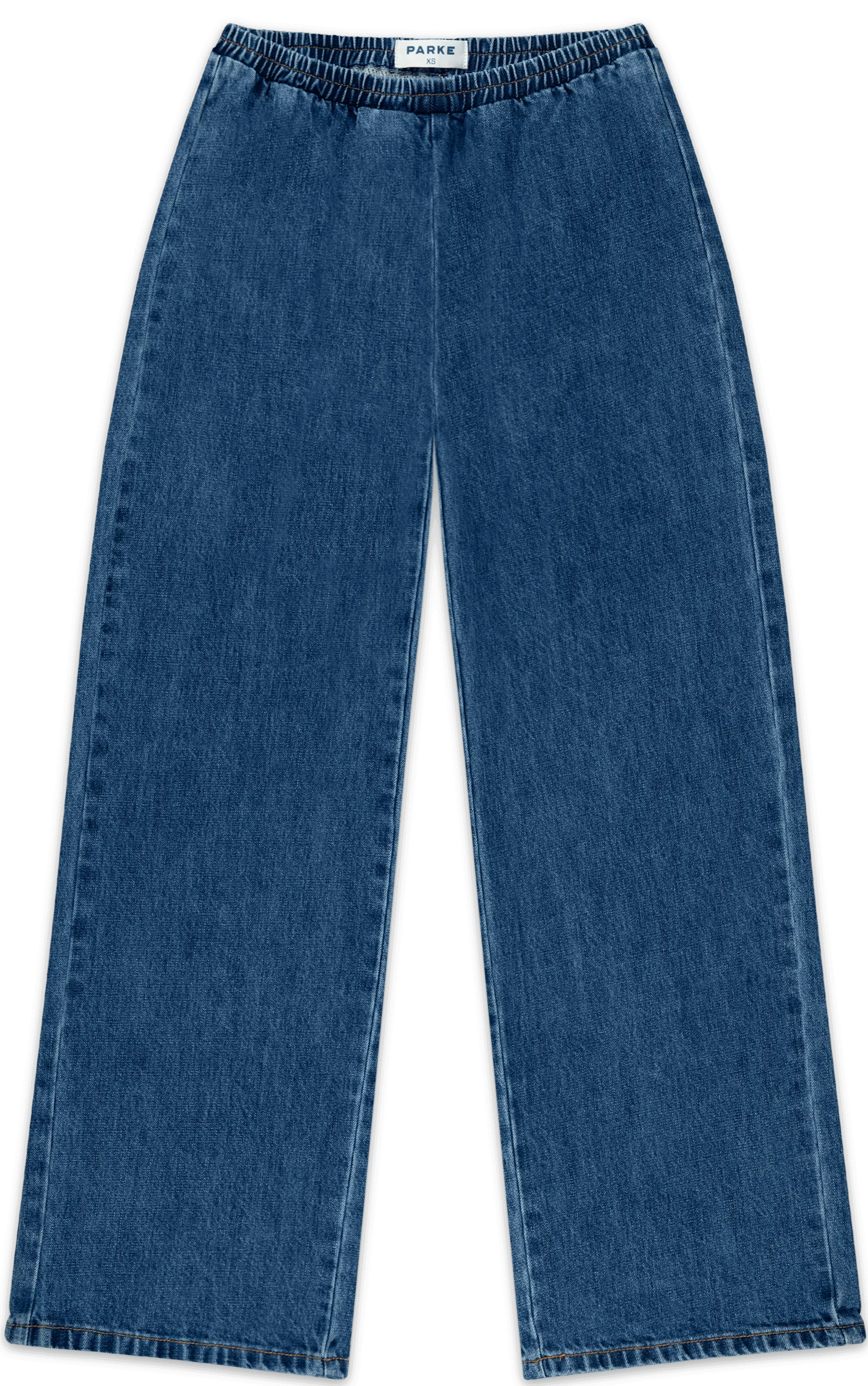 RecycledPolyester Minimal Waistband Elastic Denim Pant