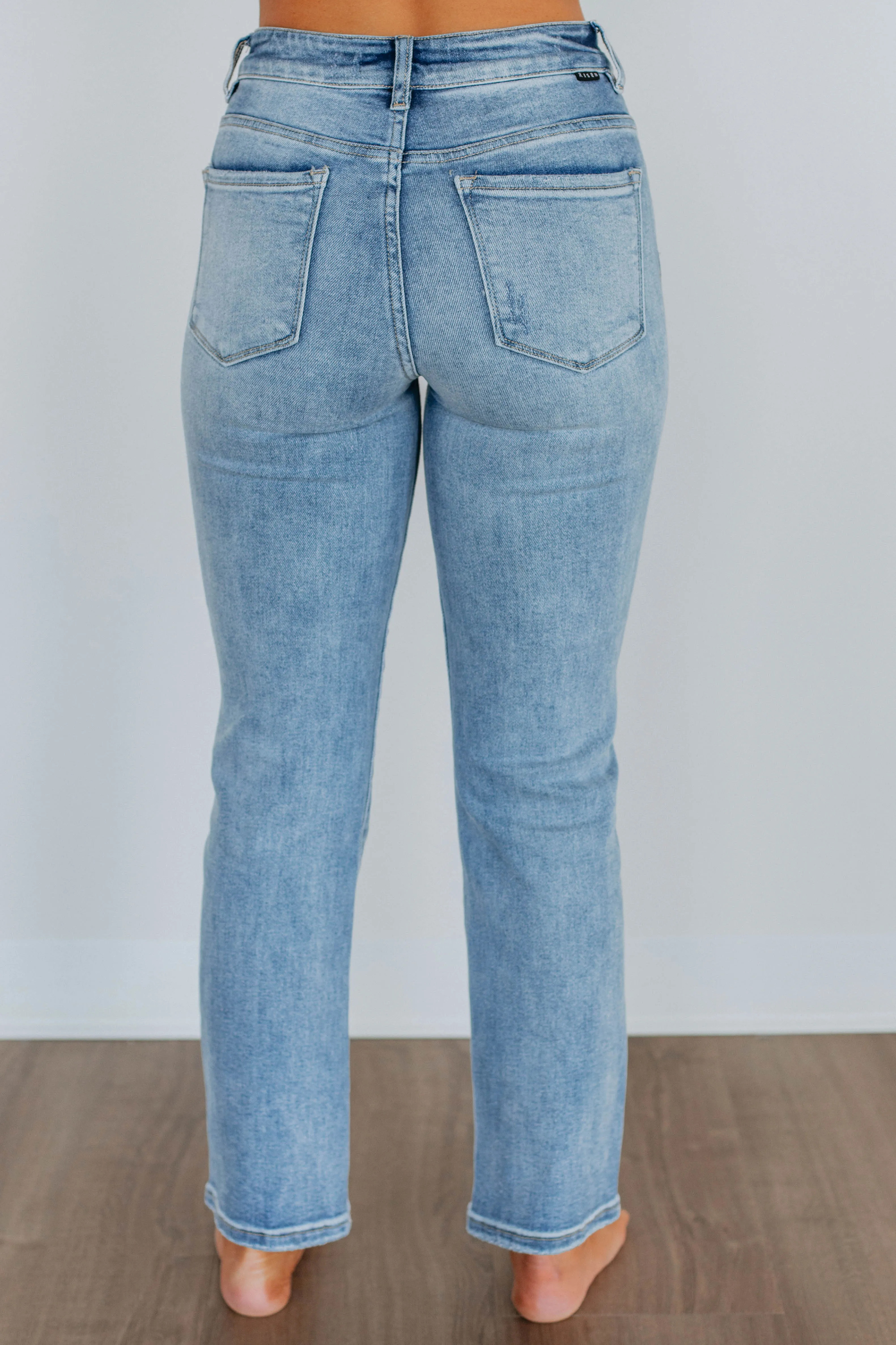 Millie Risen Jeans - Medium Wash Street Fashion Parent Style
