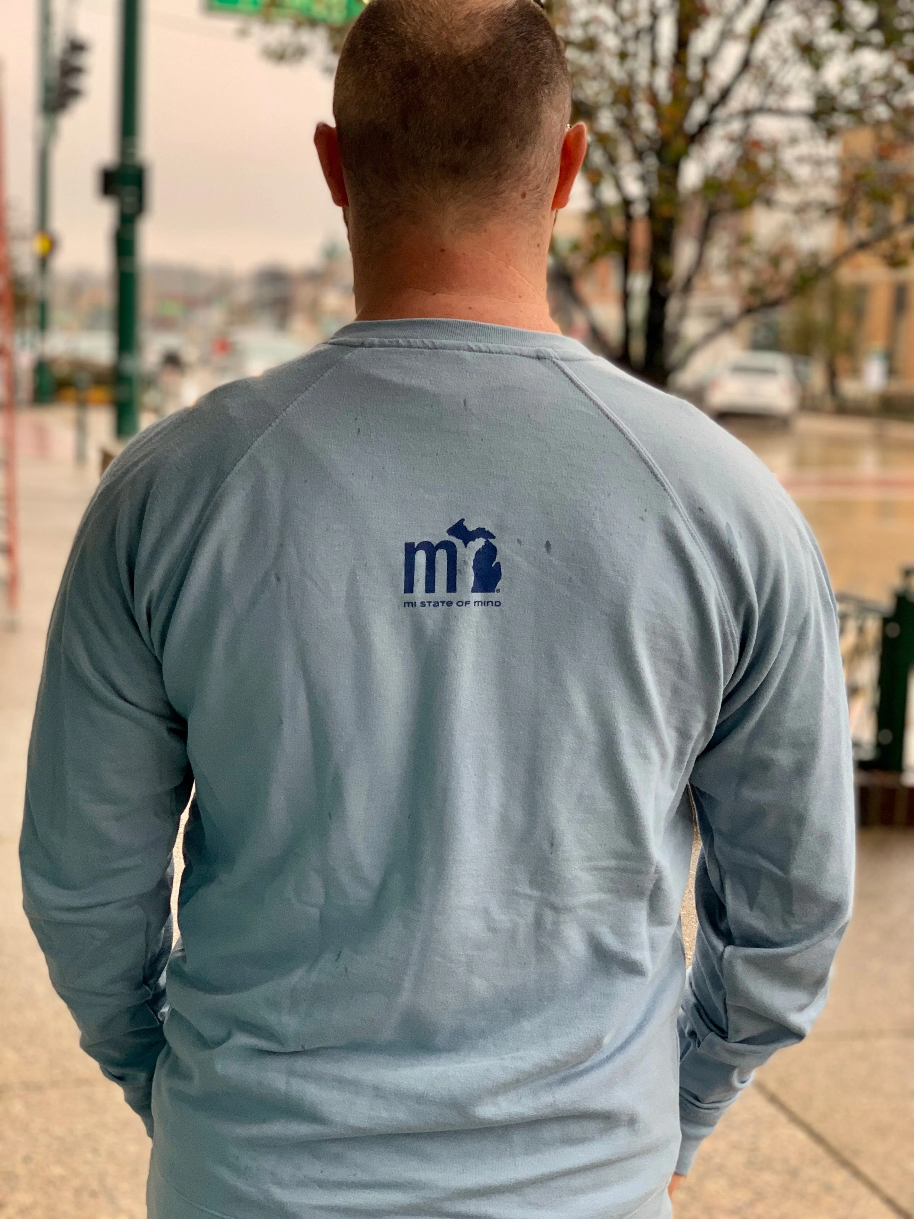 MiSOM Crew Neck - Baby Blue & Bold Casual Layer