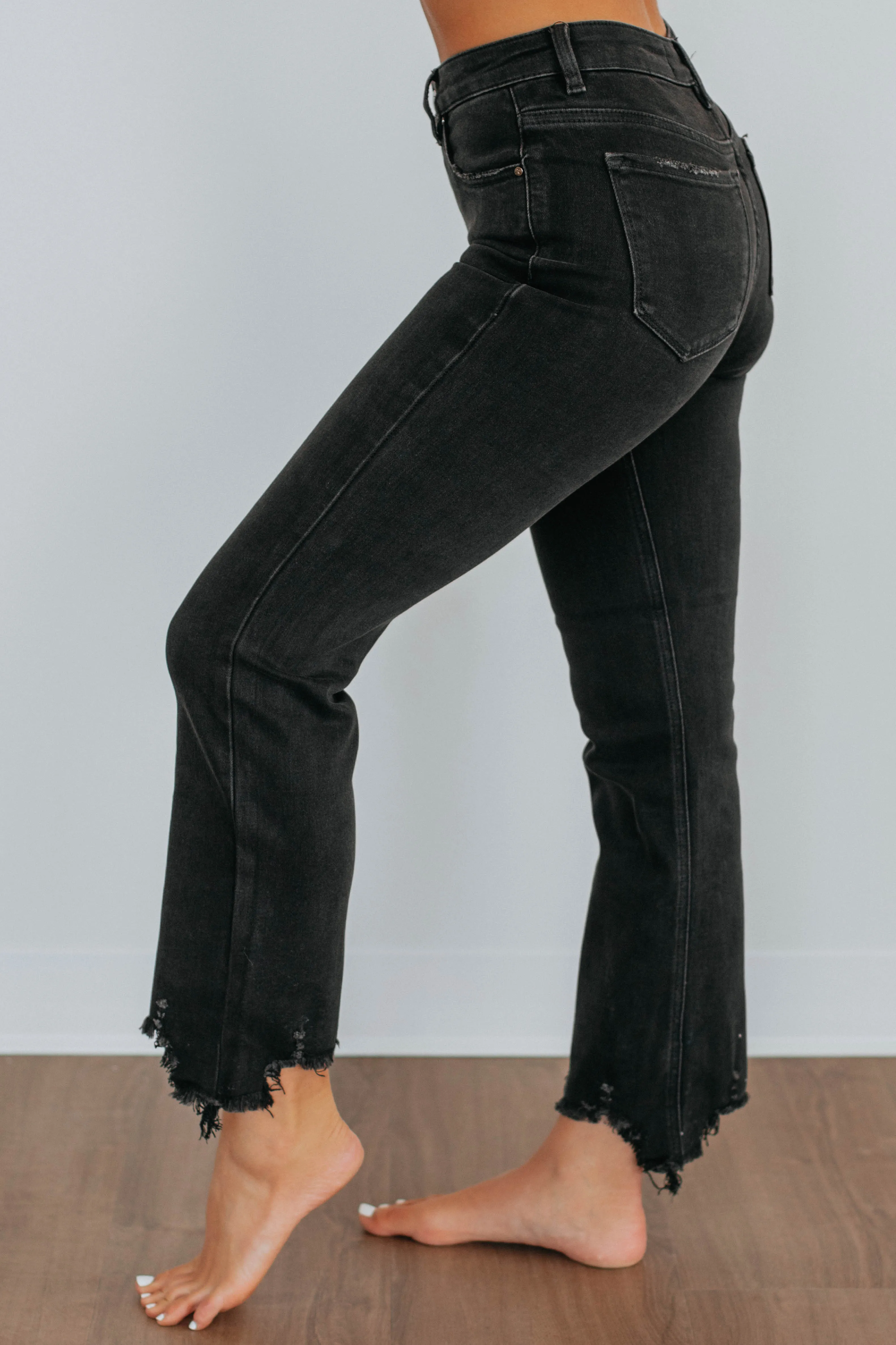 Base Layer Neutral Fabric Neona Risen Jeans - Vintage Black
