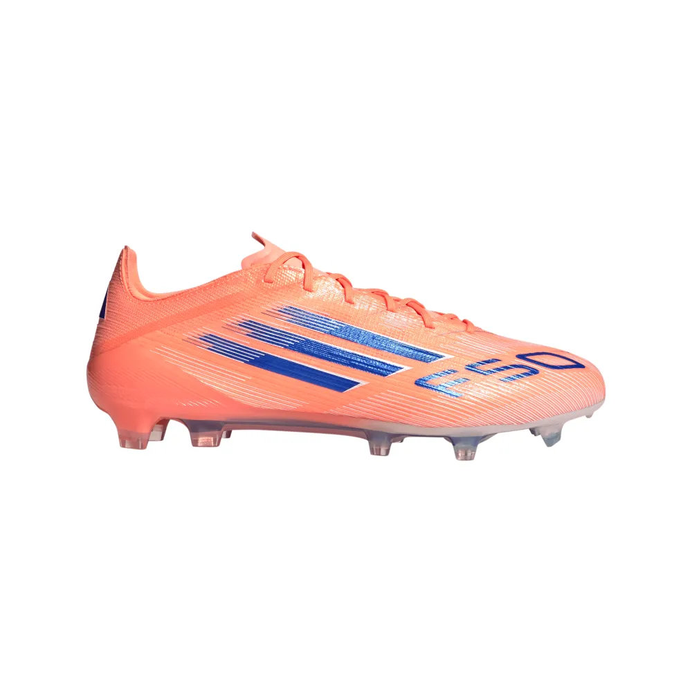 High Rebound Foam Core Adidas F50 Elite FG Football Boots (Beam Orange/Lucid Blue/White)