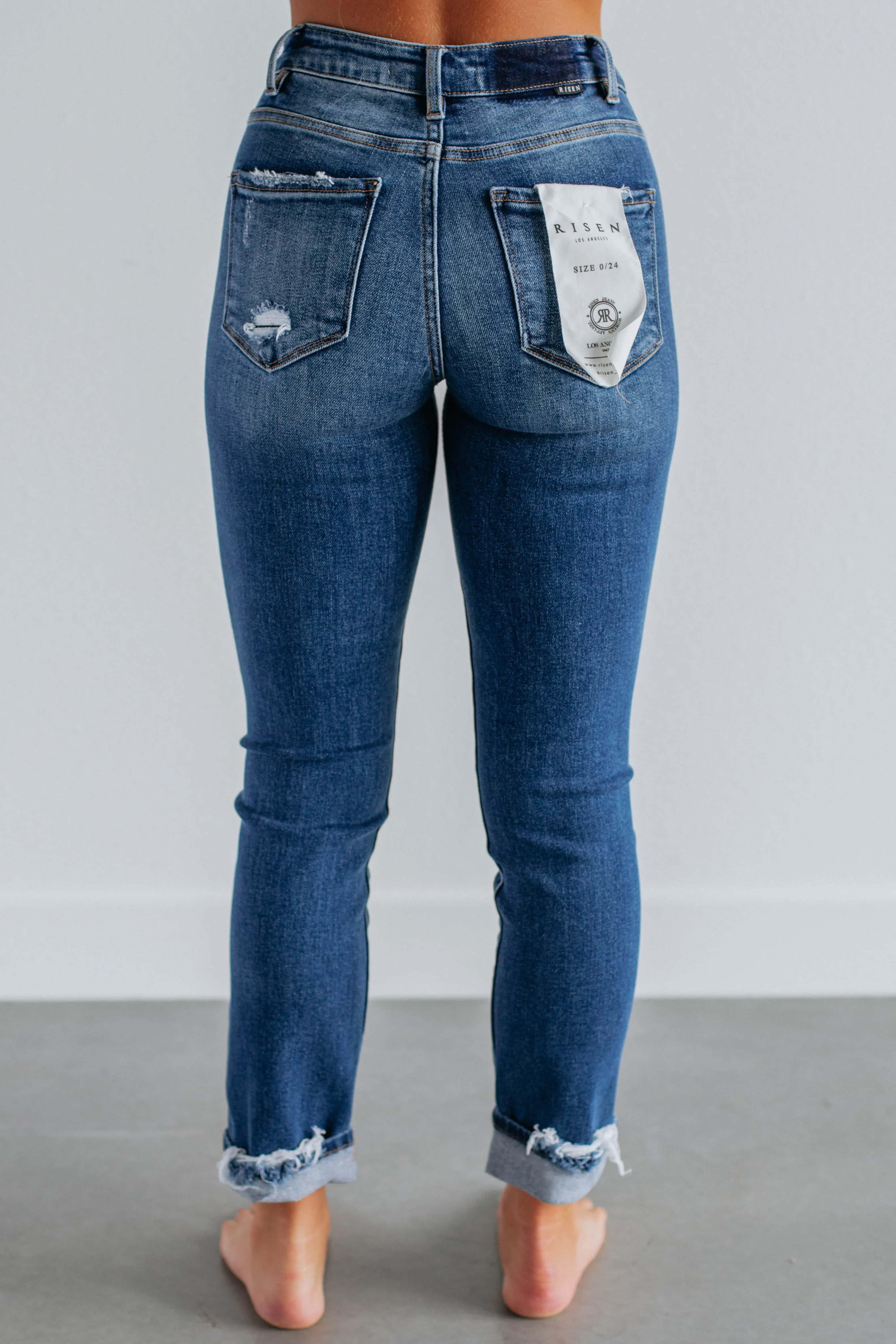 Button Fly Closure Urban Explorer Trend Setter Monica Risen Jeans - Dark Wash