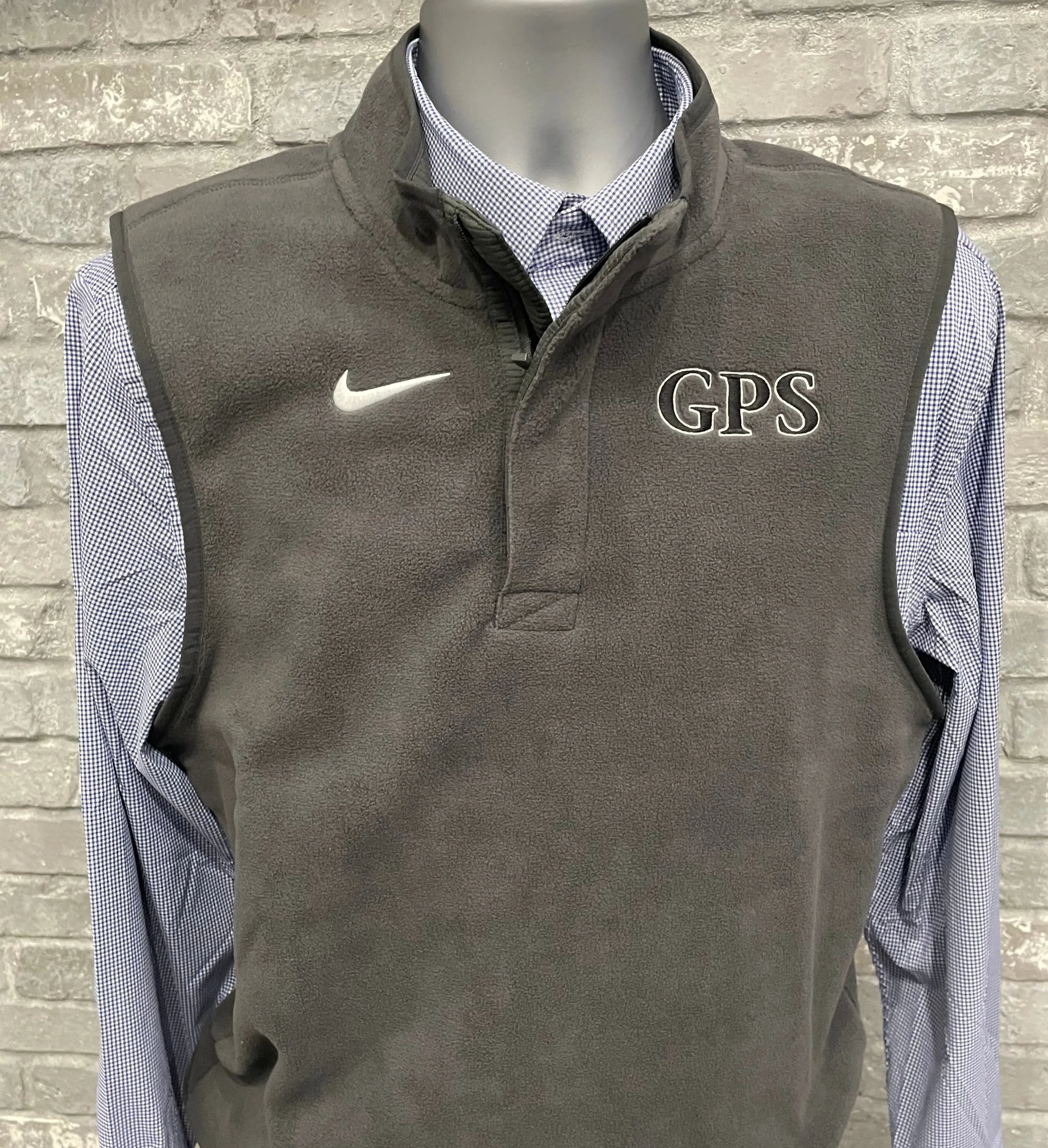 Vest Nike Men's Therma Fleece Anthracite Gloss Free Texture Durable Coating