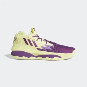 adidas DAME 8 Shoes | Yellow-Purple | Men's Rapid Motion Ankle Collar Padding