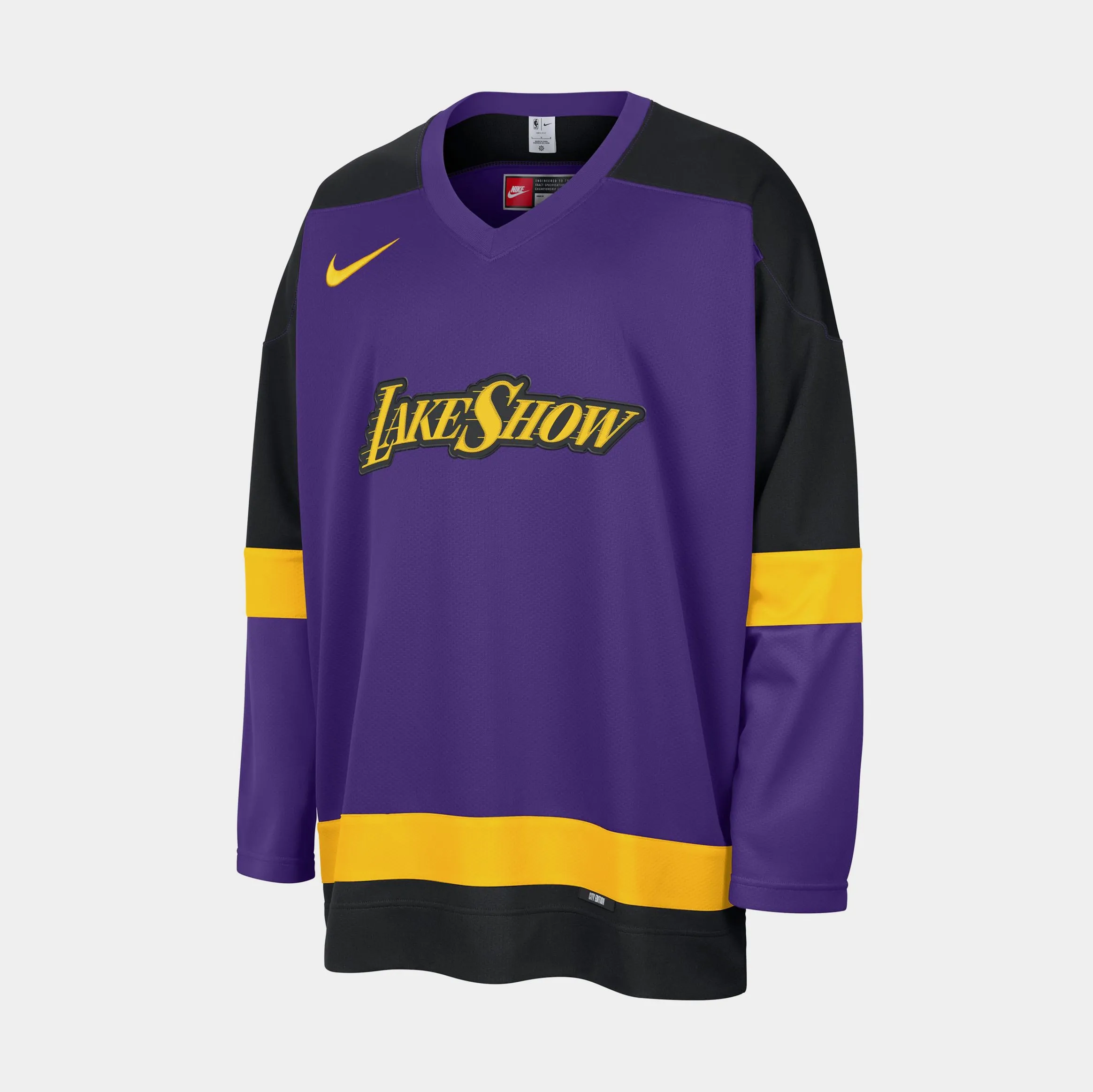 Comfort Stretch Los Angeles Lakers City Edition Mens Jersey (Field Purple/Black/Amarillo/Black)