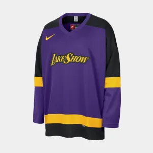Comfort Stretch Los Angeles Lakers City Edition Mens Jersey (Field Purple/Black/Amarillo/Black)