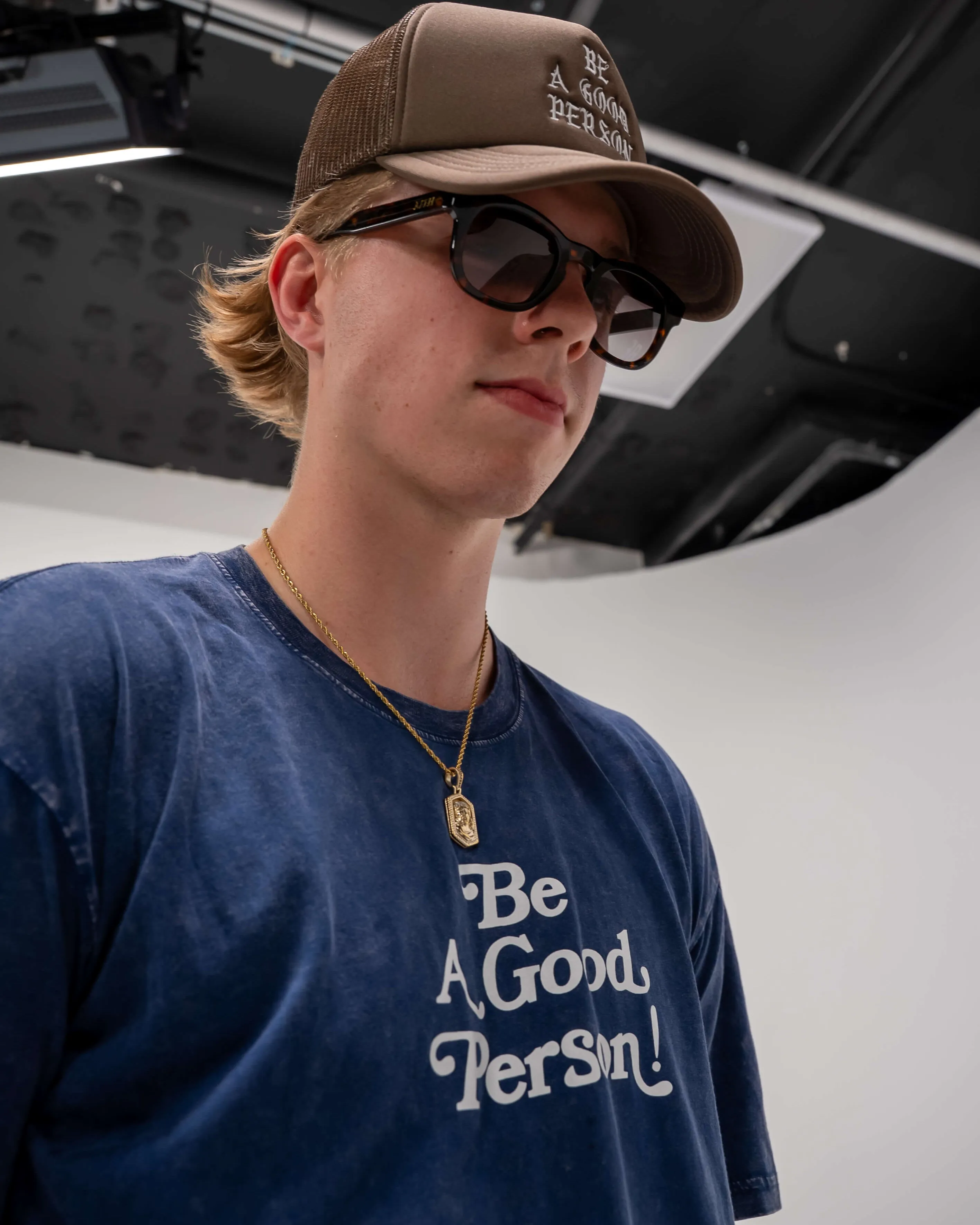 EcoFriendly Dye Exclamation Relaxed T-Shirt - Blue Stone Wash