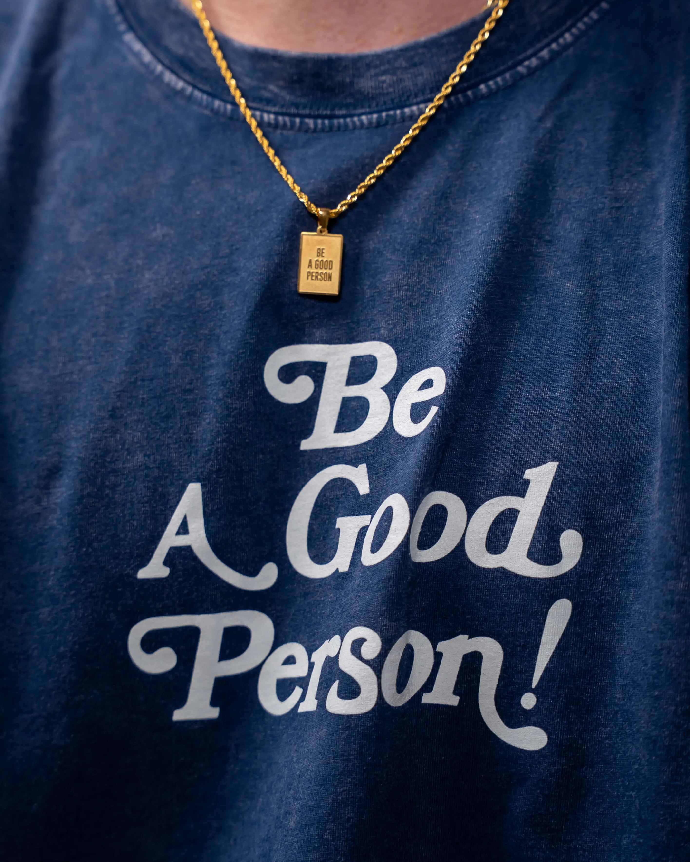 Exclamation Relaxed T-Shirt - Blue Stone Wash Camping practicality