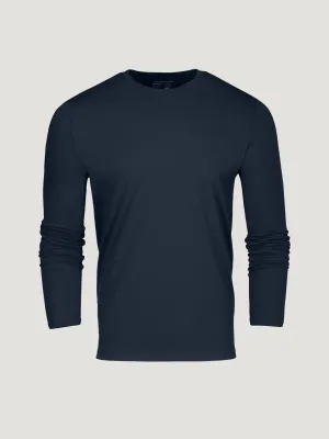 Essential Piece Versatile Option Navy Performance Long Sleeve Crew