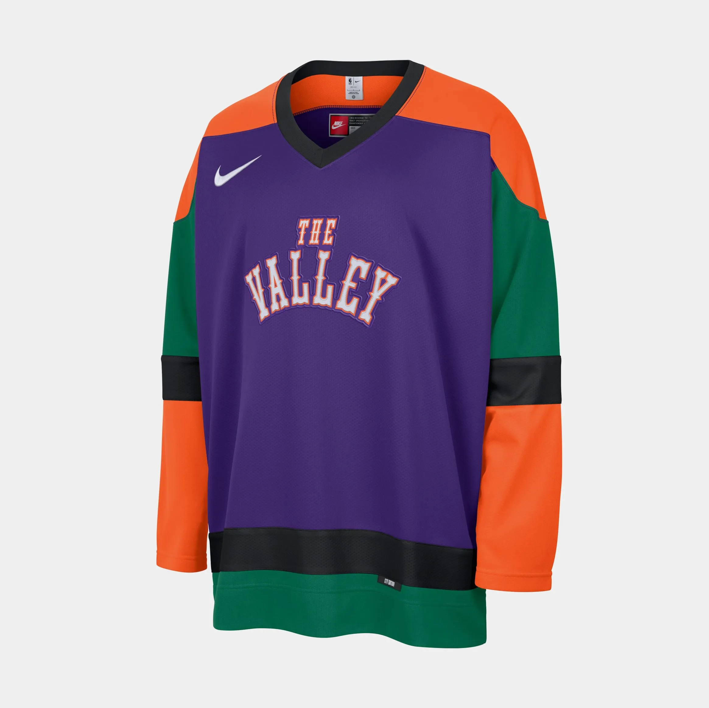 Training Fit NBA Phoenix Suns City Edition Mens Jersey (Purple/Green)