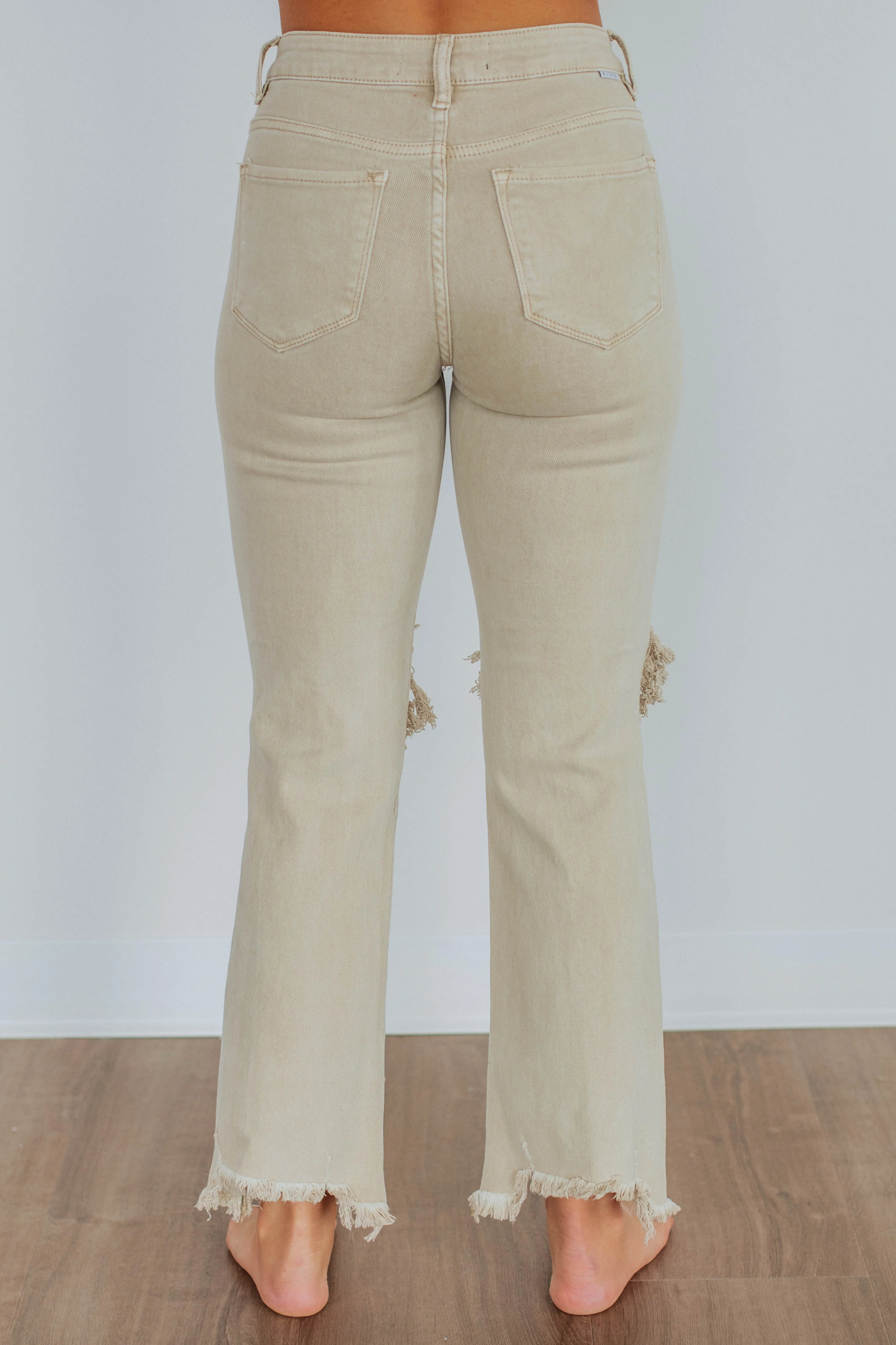 Anti Bacterial Treatment Willow Risen Jeans - Sand