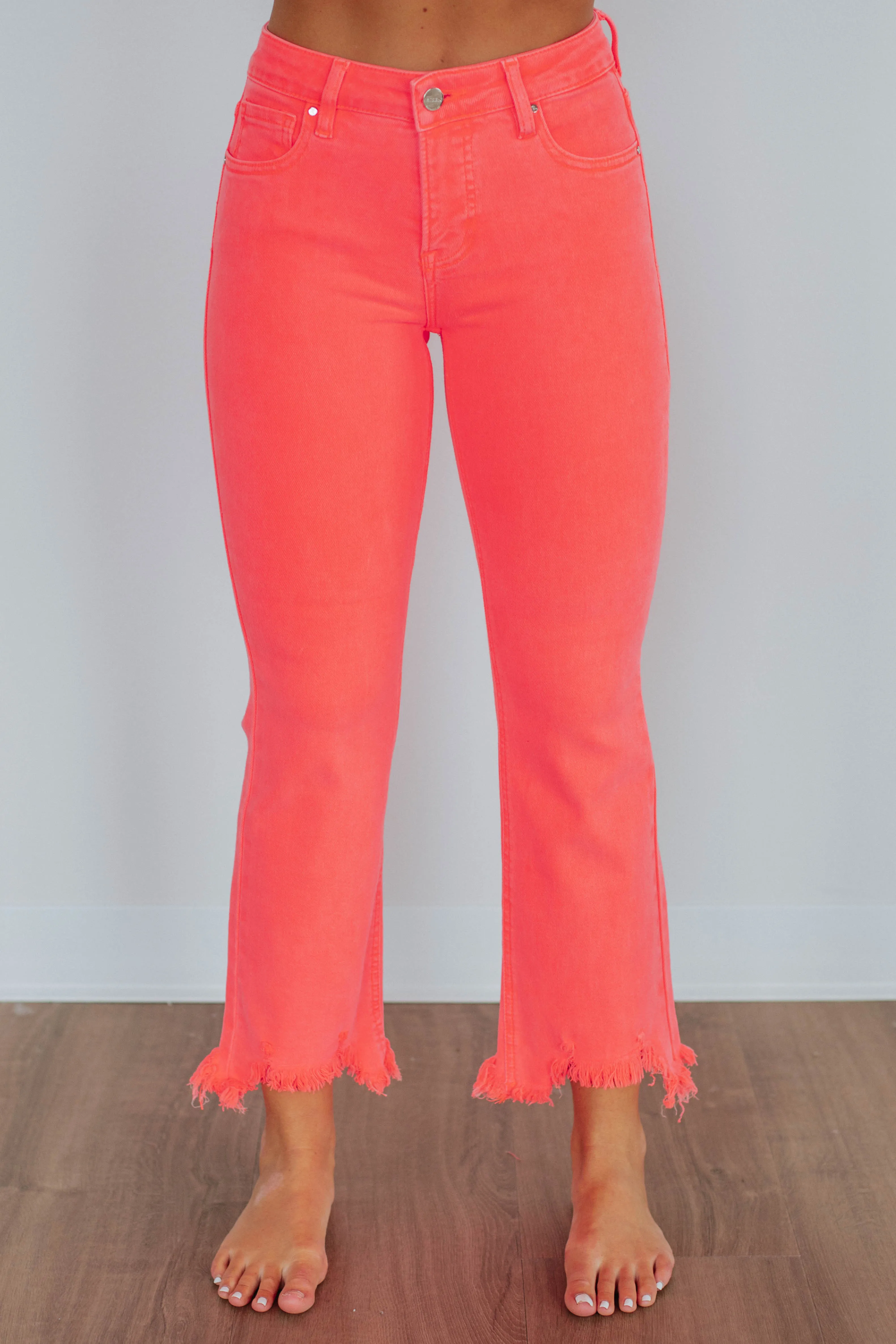 Weekend Style Casual Parent Style Active Ready Neona Risen Jeans - Neon Coral
