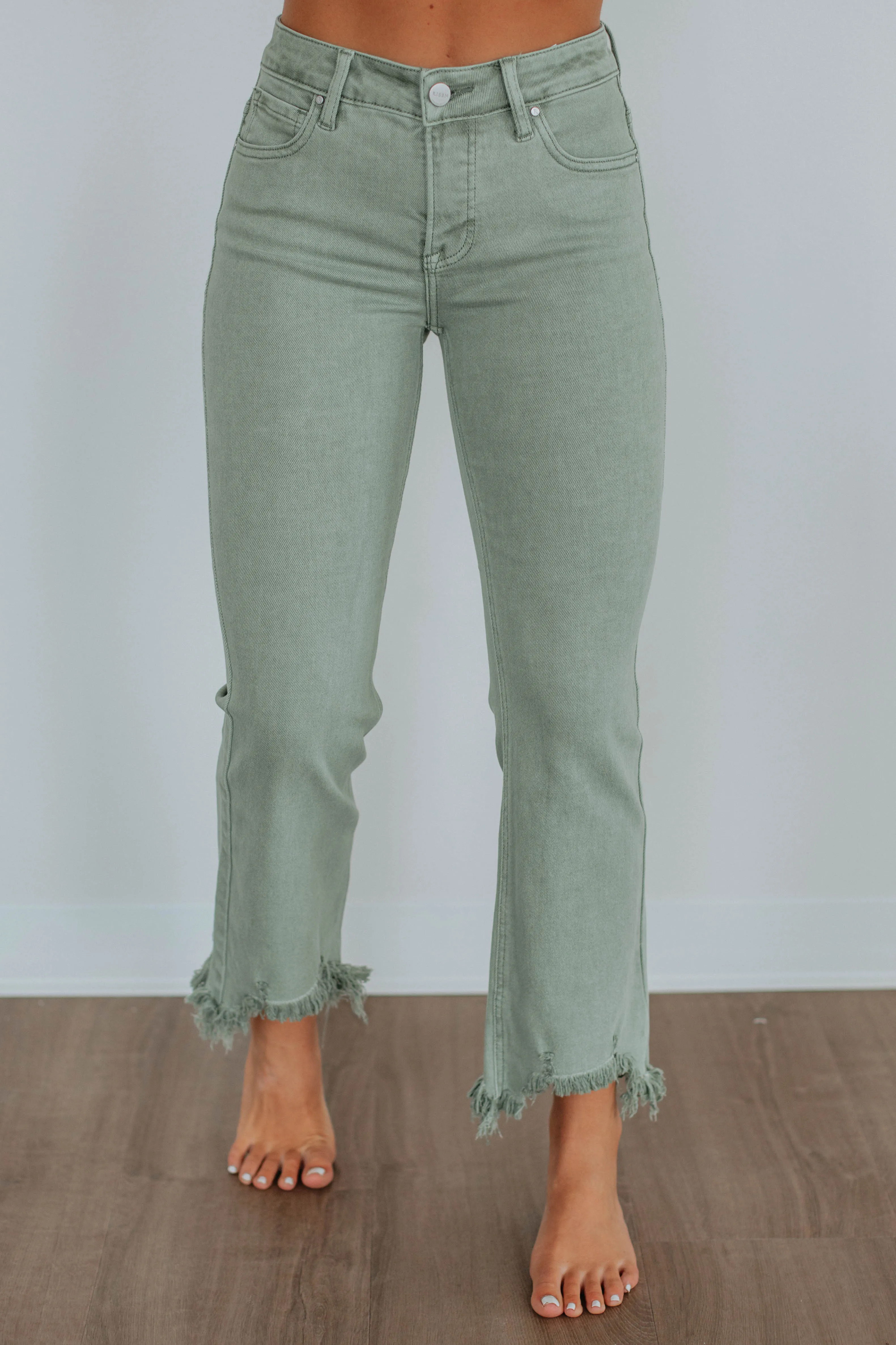 Iconic Outfit Neona Risen Jeans - Olive