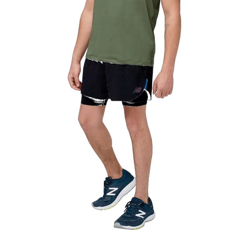 school wear evening dress New Balance Men's Q Speed 5 Inch 2 in 1 Short