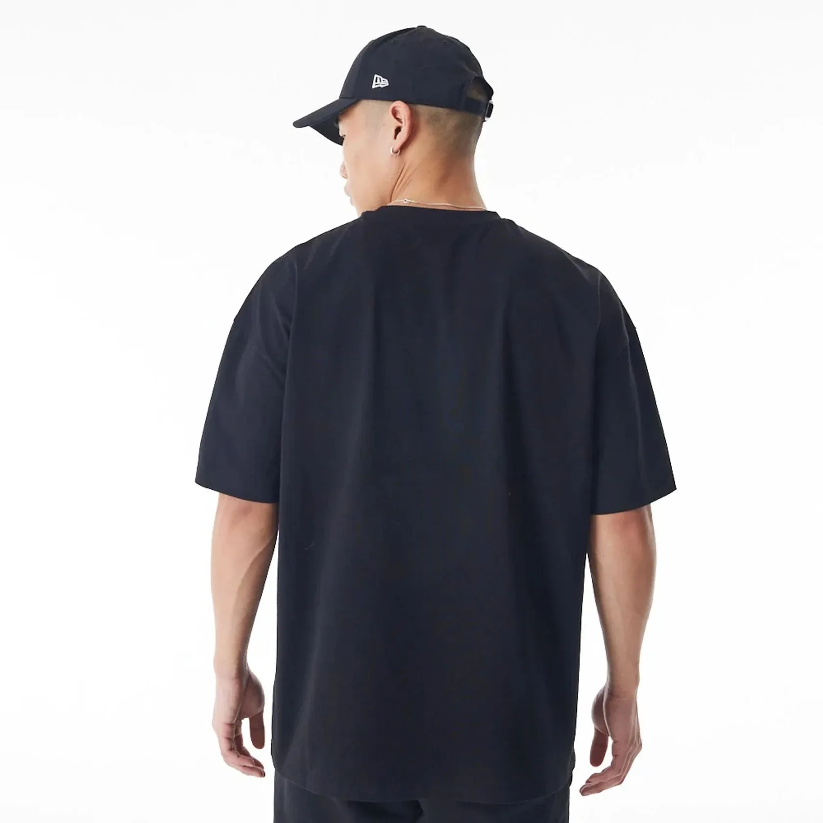 New Era Flag Black Oversized T-Shirt Smart Wear