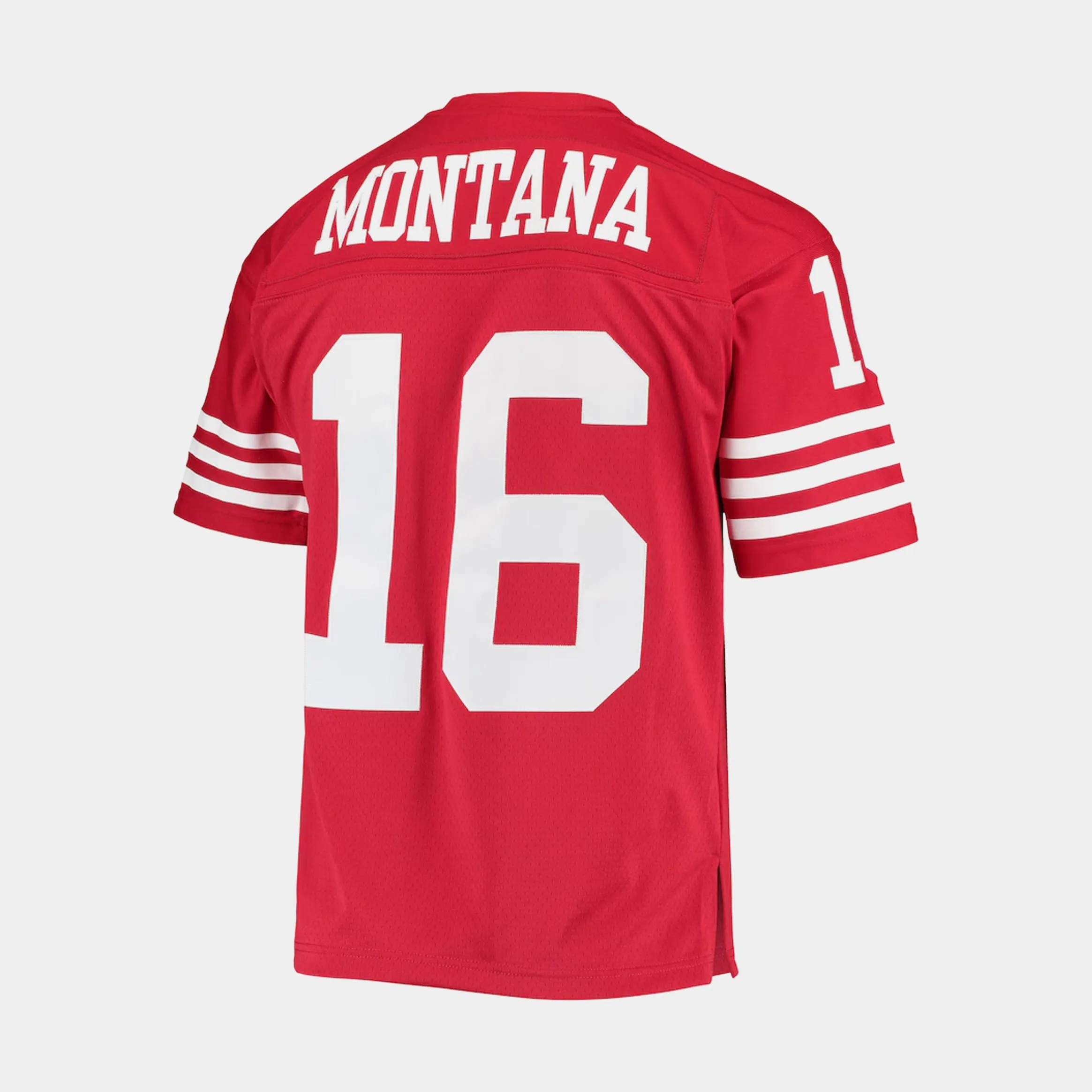 Athletic Performance Enhancement Smooth Lock Stitching NFL Legacy San Francisco 49ers 1990 Joe Montana Mens Jersey (Red/Whte)