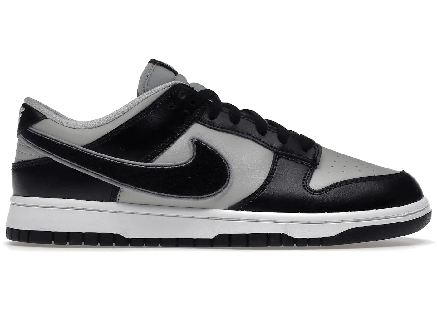 Casual Rider Nike Dunk Low Chenille Swoosh Black Grey