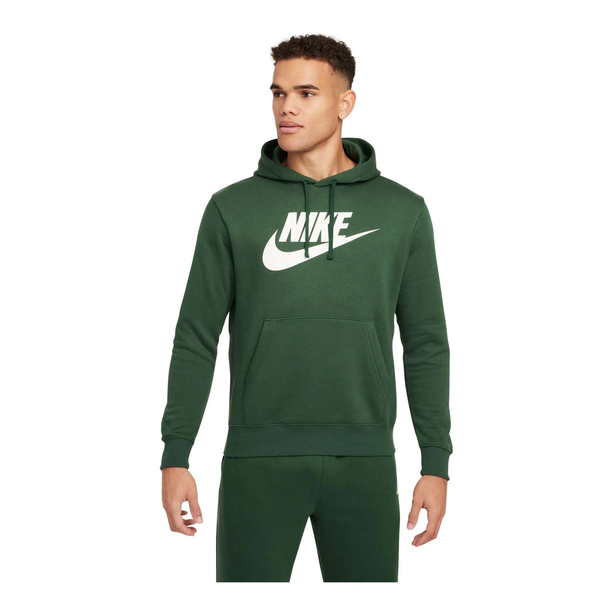 Nike Sportswear Club Fleece Men's Graphic Pullover Hoodie Smooth Texture Stain-Resistant