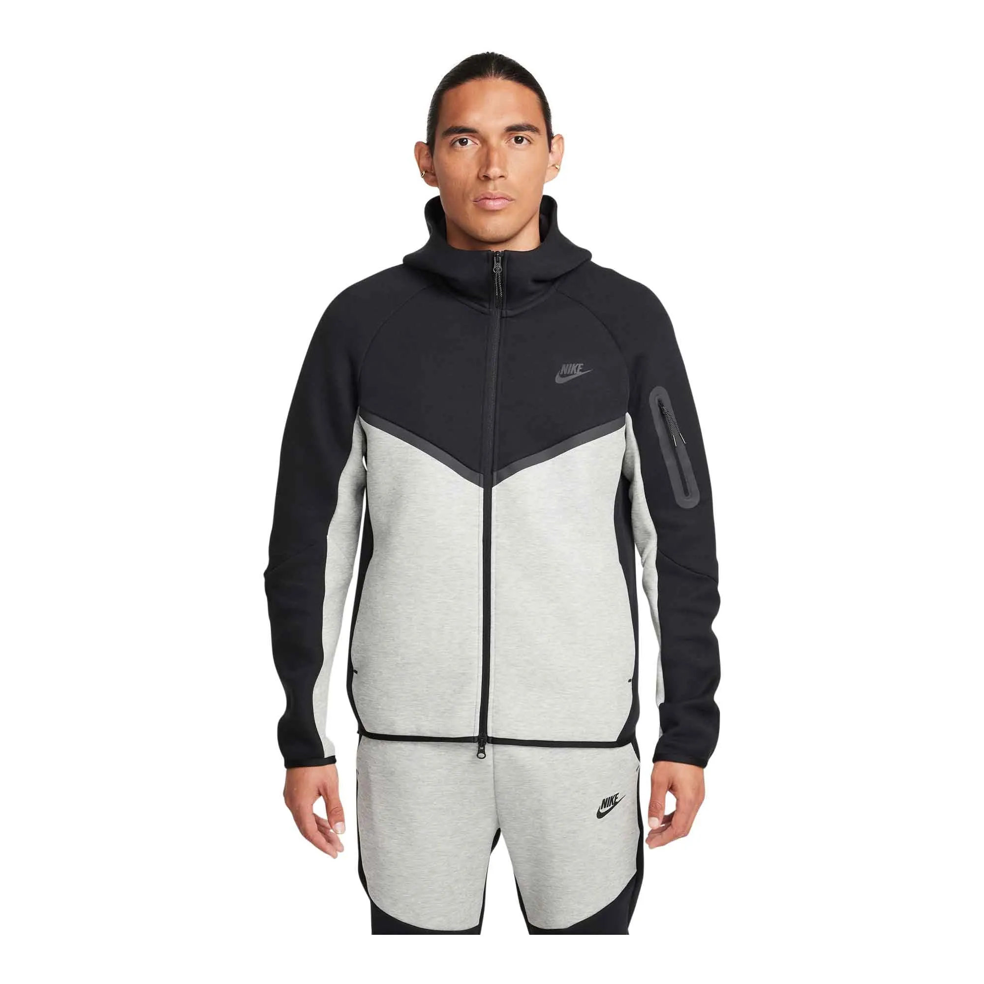 Nike Tech Men's Full-Zip Windrunner Hoodie Collared Muscular Frame