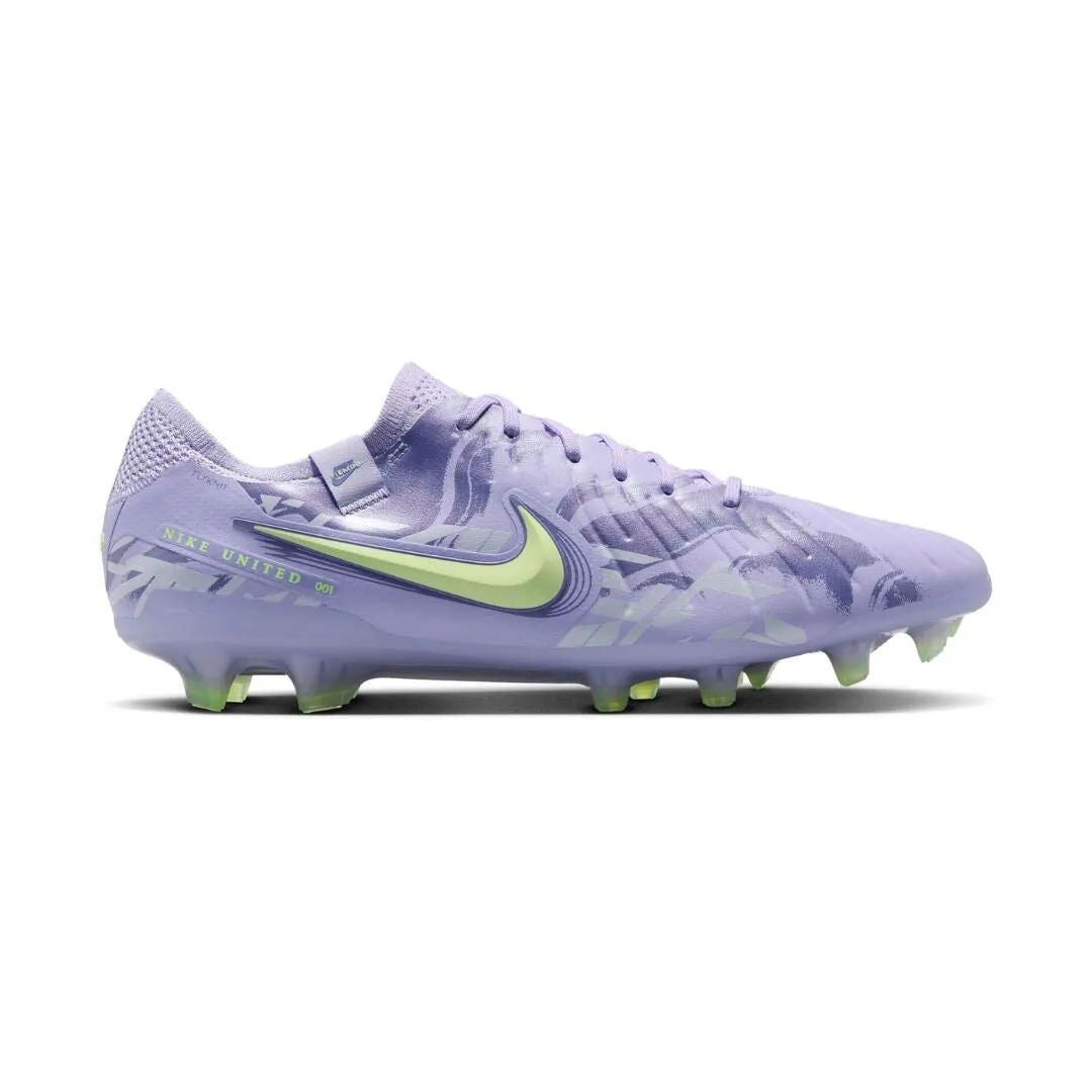 Nike United Tiempo Legend 10 Elite FG Lace Up Style Thermoplastic Polyurethane