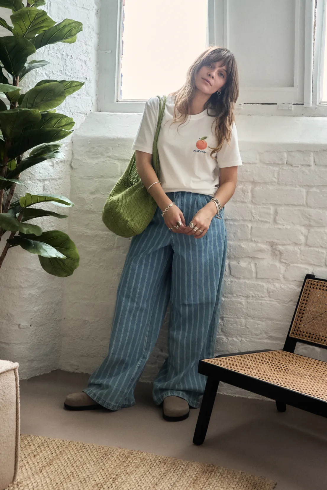 O&F It's all Peachy Tee All-Day Stretch HighThreadCount