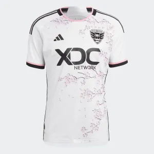 adidas D.C. United 23/24 Away Authentic Jersey | White | Men's Mesh Design All-Purpose Wear