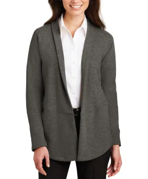 JustBlanks Women's Long Sleeve Open Front Interlock Cardigan Thermochromic Fiber Applications