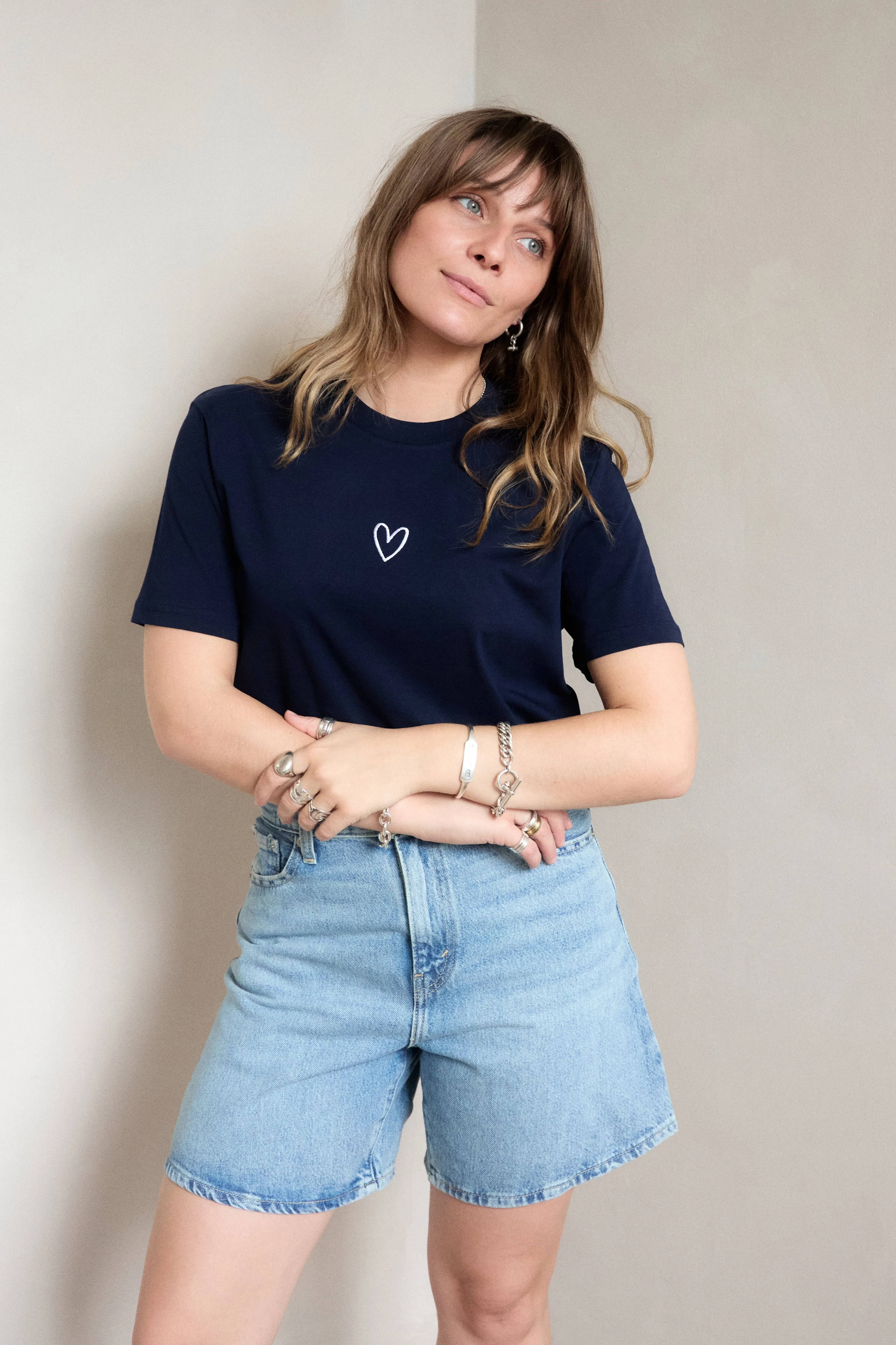 Relaxed Smart Light Flex O&F Be Tee - Navy