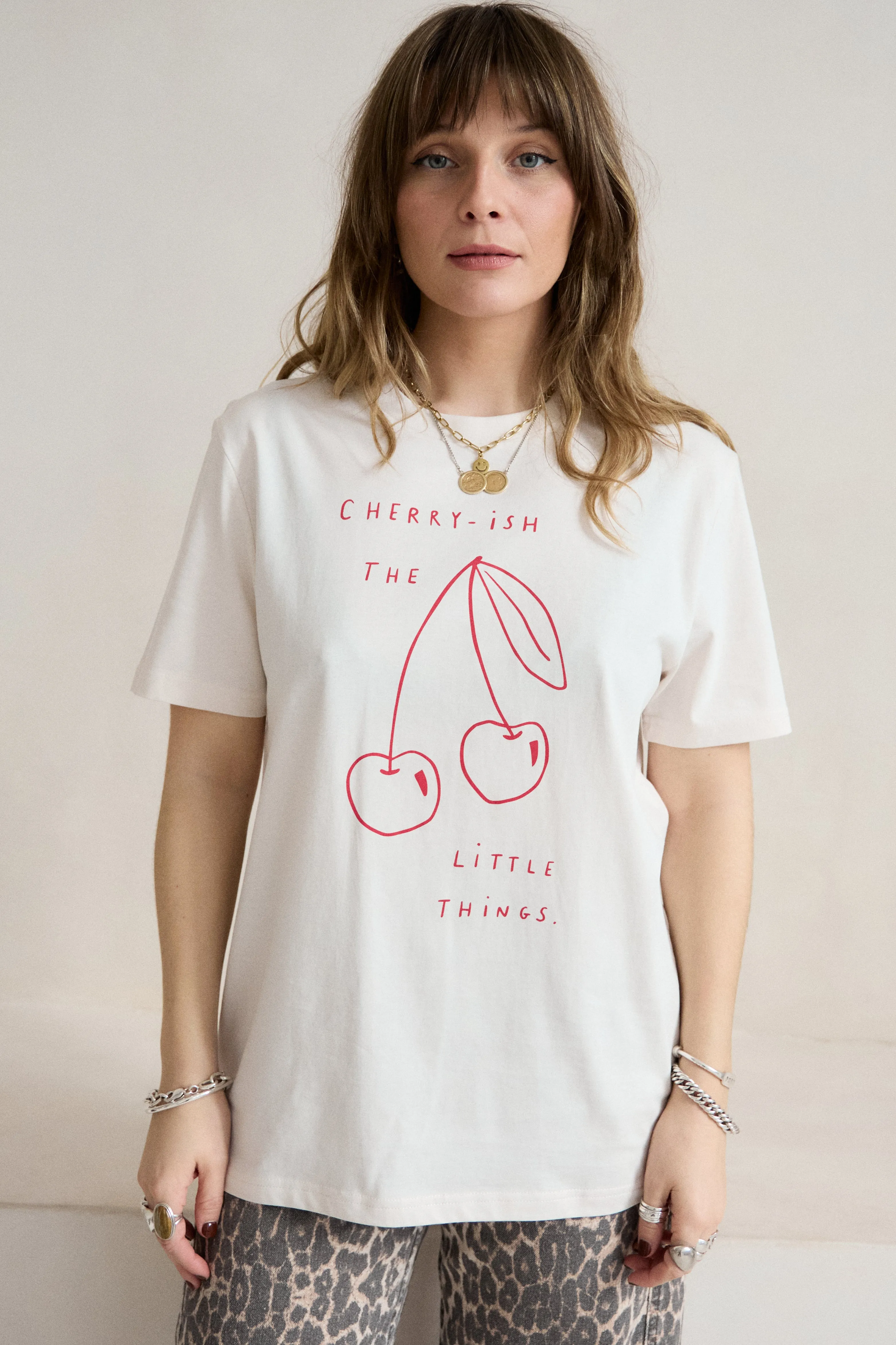 Comfortable and stylish Chill Mode Fit O&F Cherry-ish The Little Things Tee