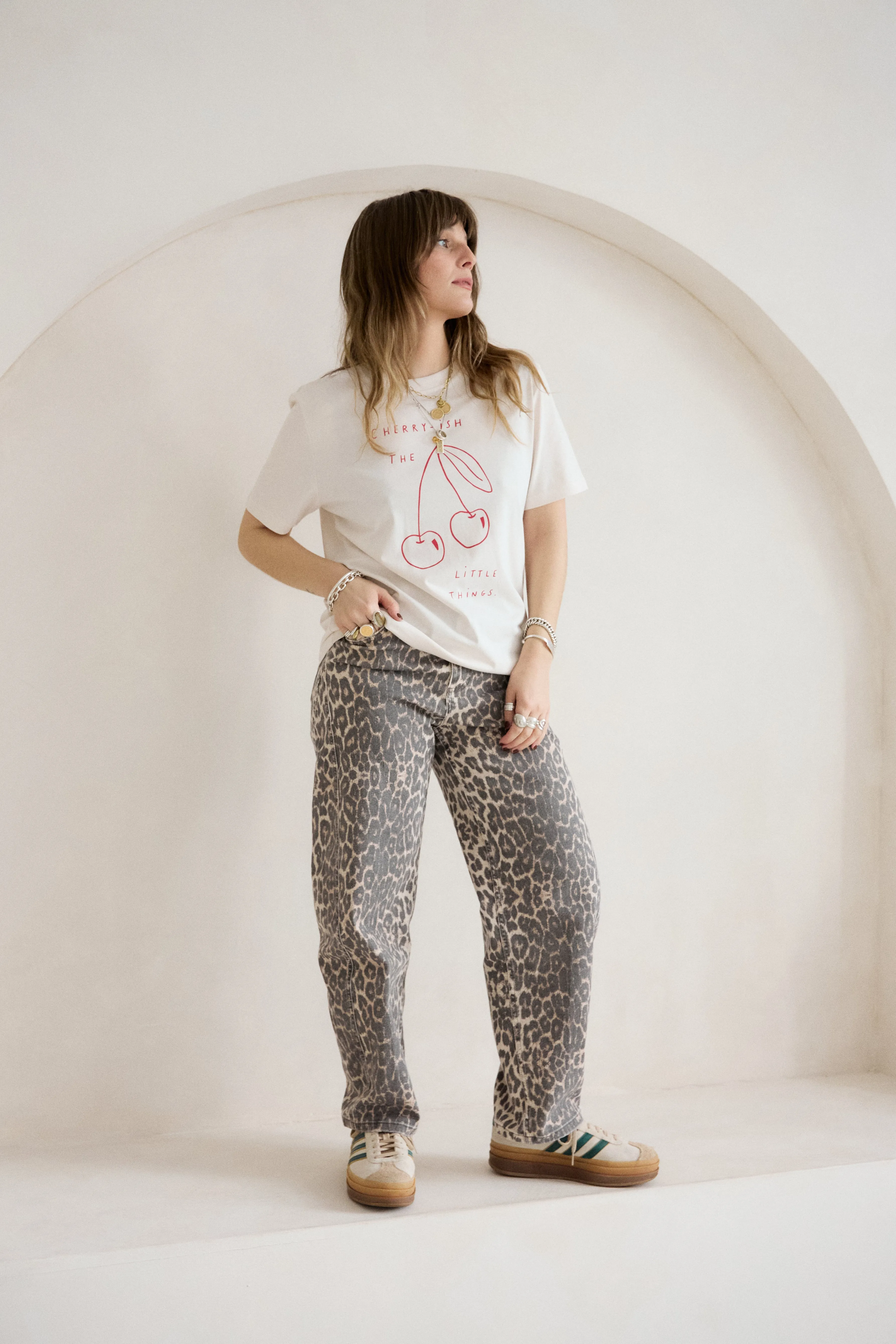 O&F Cherry-ish The Little Things Tee Collared