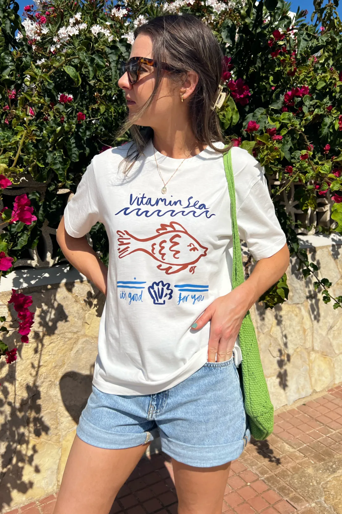 Ultra Soft Blended Textile No-Fuss Design O&F Vitamin Sea Tee
