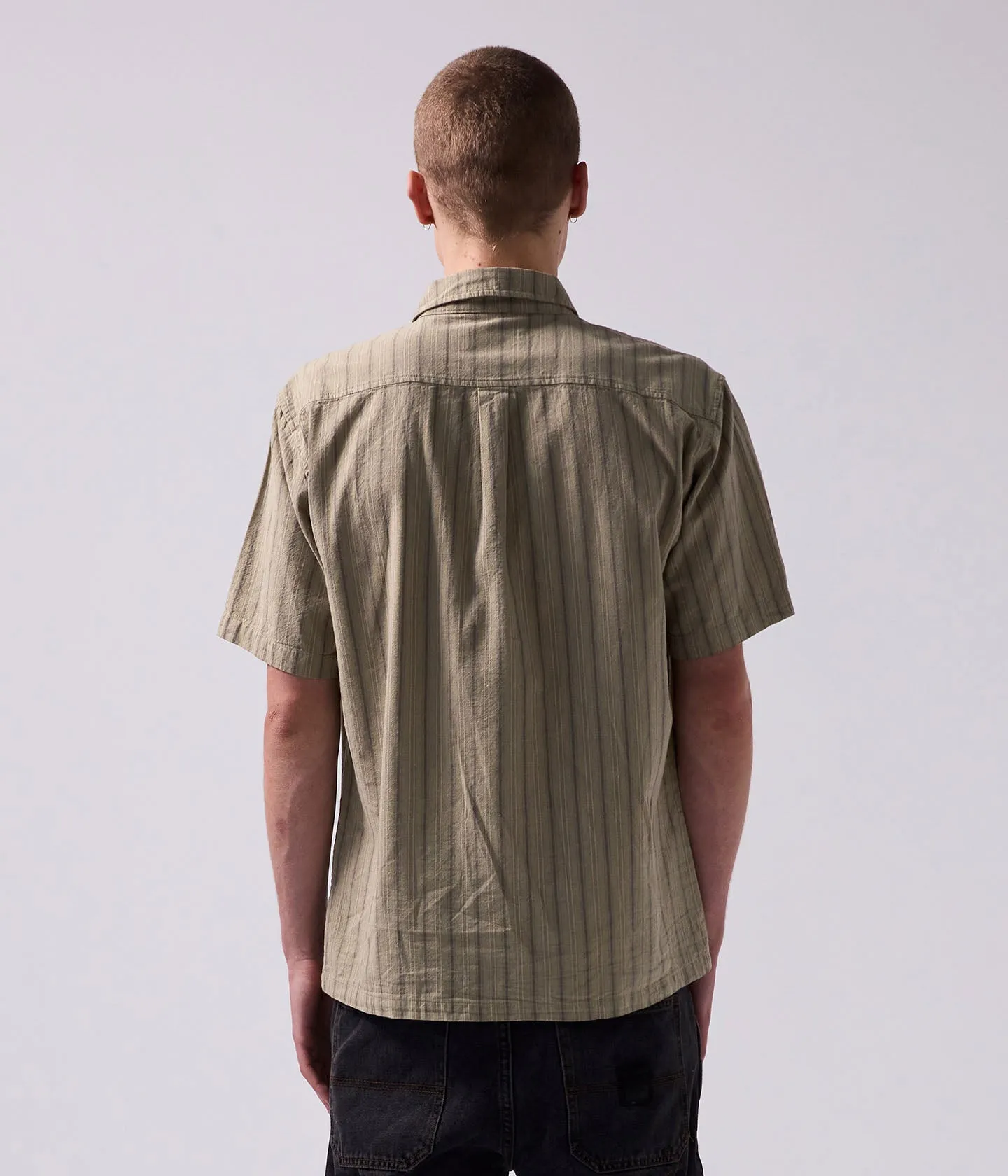 REYNOLDS STRIPED SS SHIRT // MOSS Simple Layer