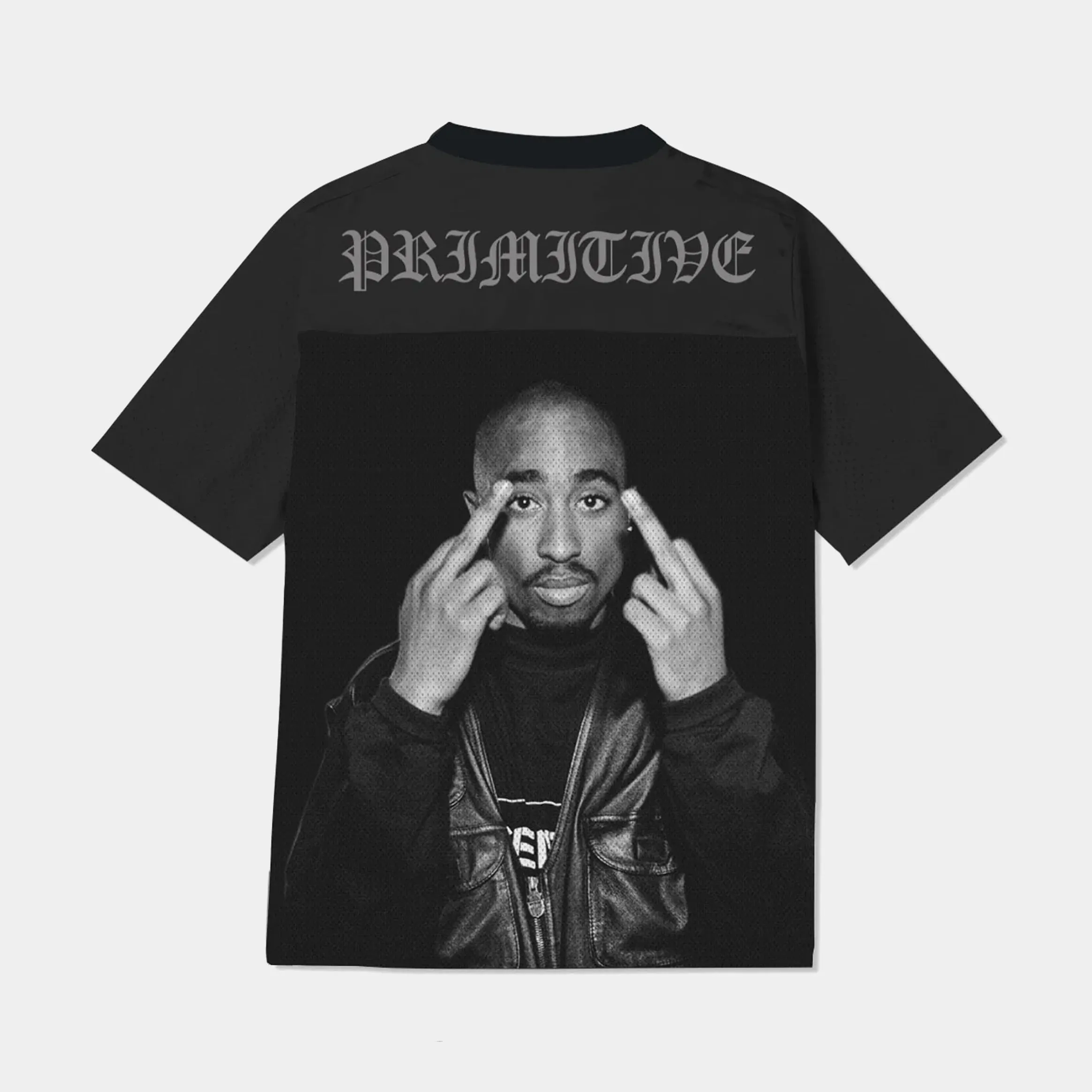 Tupac Icon Mesh Mens Jersey (Black) Stretch Comfort Wicking Interior Layer