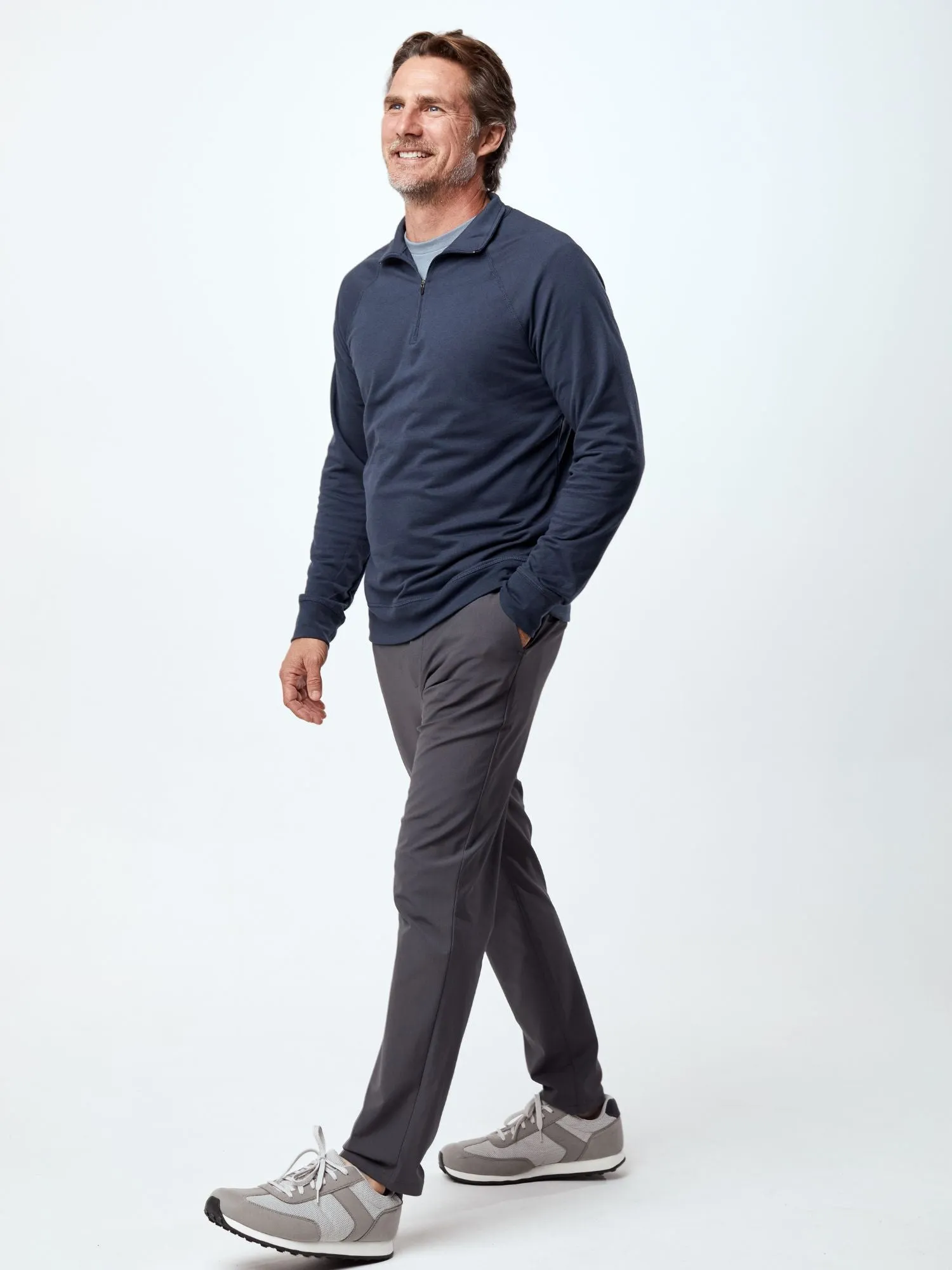 Relaxed Wear Fit Modern Outfit Odyssey Blue Quarter Zip