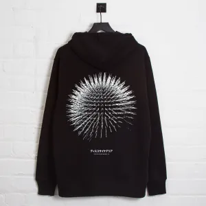 Orb 003 Disco Psychedelia - Pullover Hood - Black Camping Comfort Geometric Print